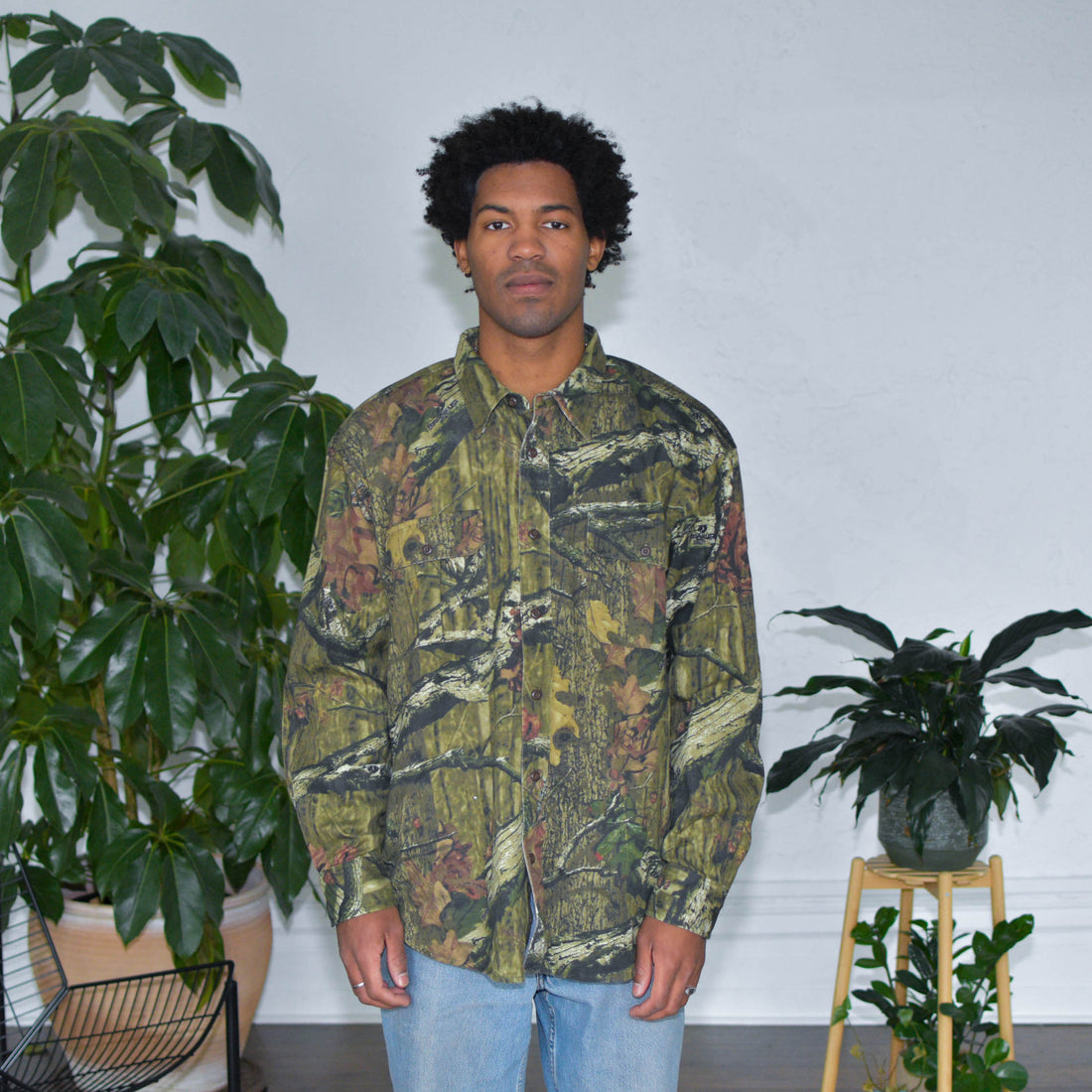 Vintage Cabelas Camo Button Up Long Sleeve