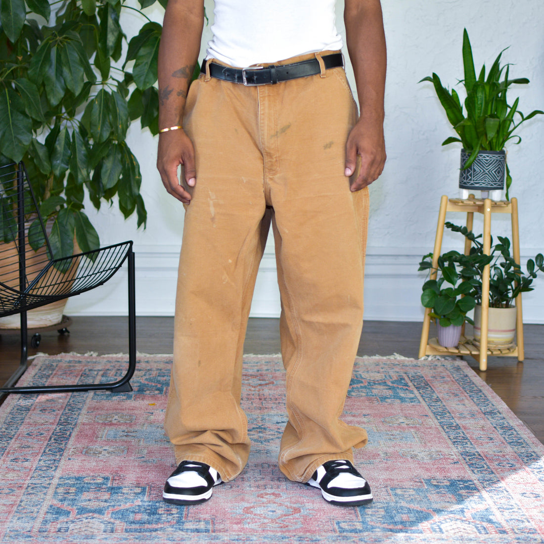 Vintage Distressed Carhartt Signature Brown Work Pants