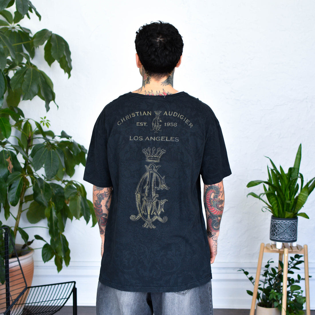 Vintage Y2K Christian Audigier Tattoos T-Shirt