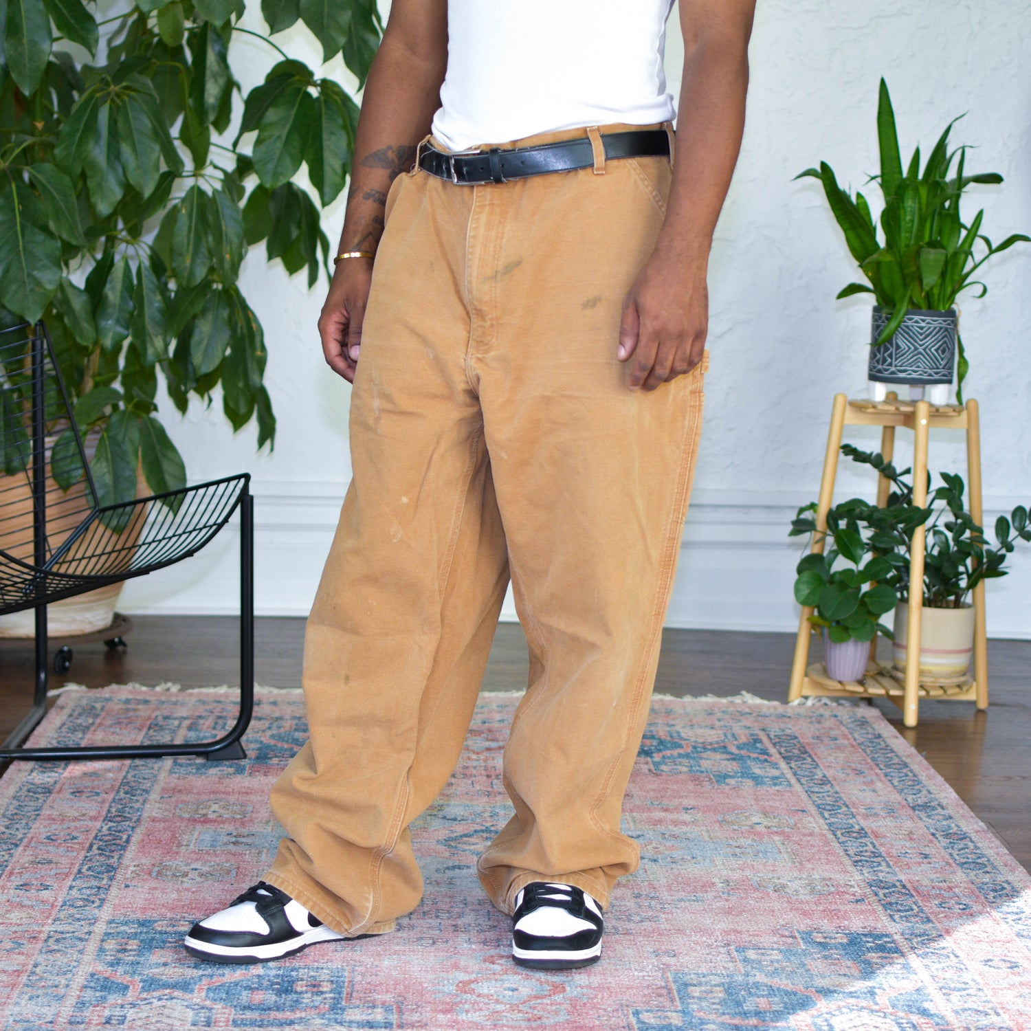 Vintage Distressed Carhartt Signature Brown Work Pants
