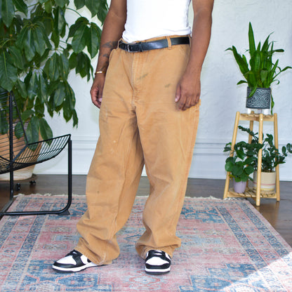 Vintage Distressed Carhartt Signature Brown Work Pants