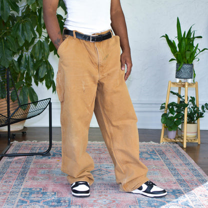 Vintage Distressed Carhartt Signature Brown Work Pants