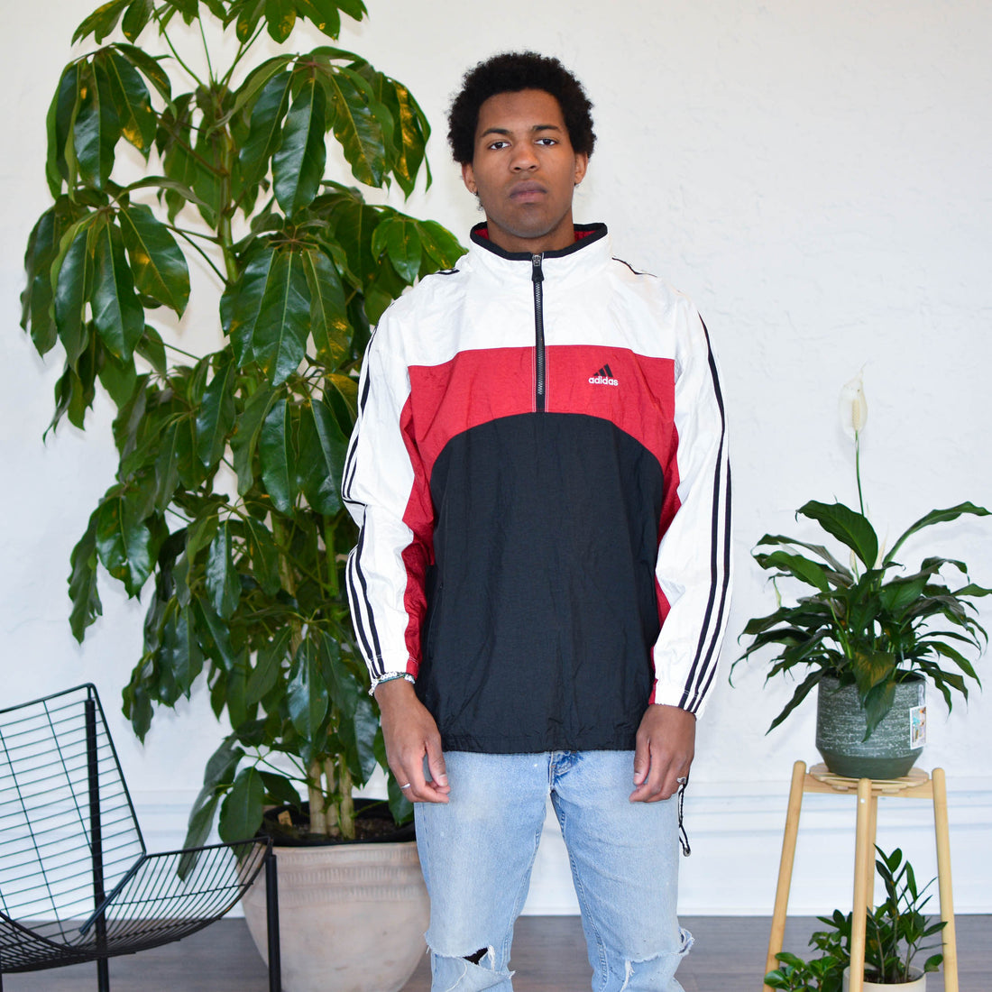 Adidas Quarter Zip Windbreaker