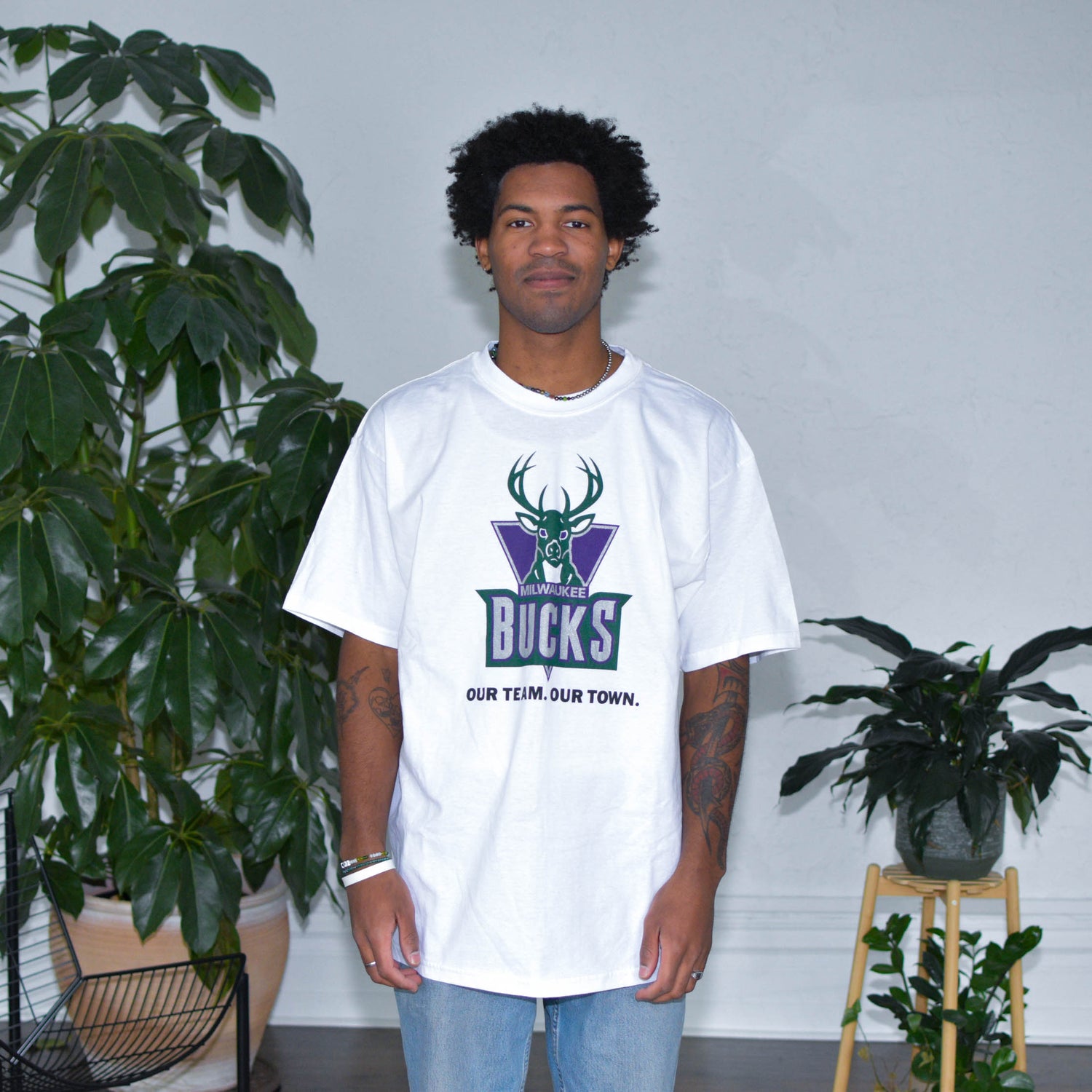 Y2k Milwaukee Bucks Graphic T-Shirt