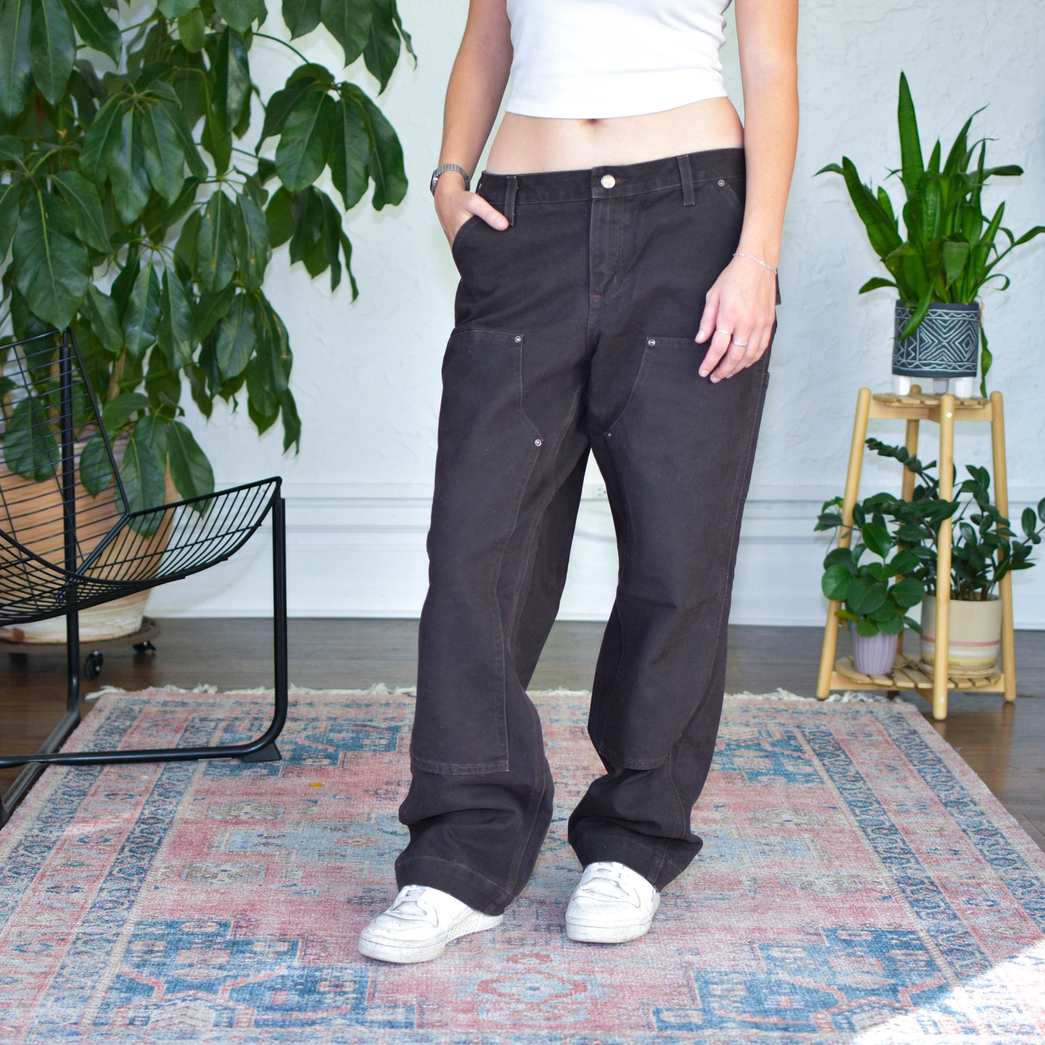 Vintage Femme Dark Brown Carhartt Double Knee Pants