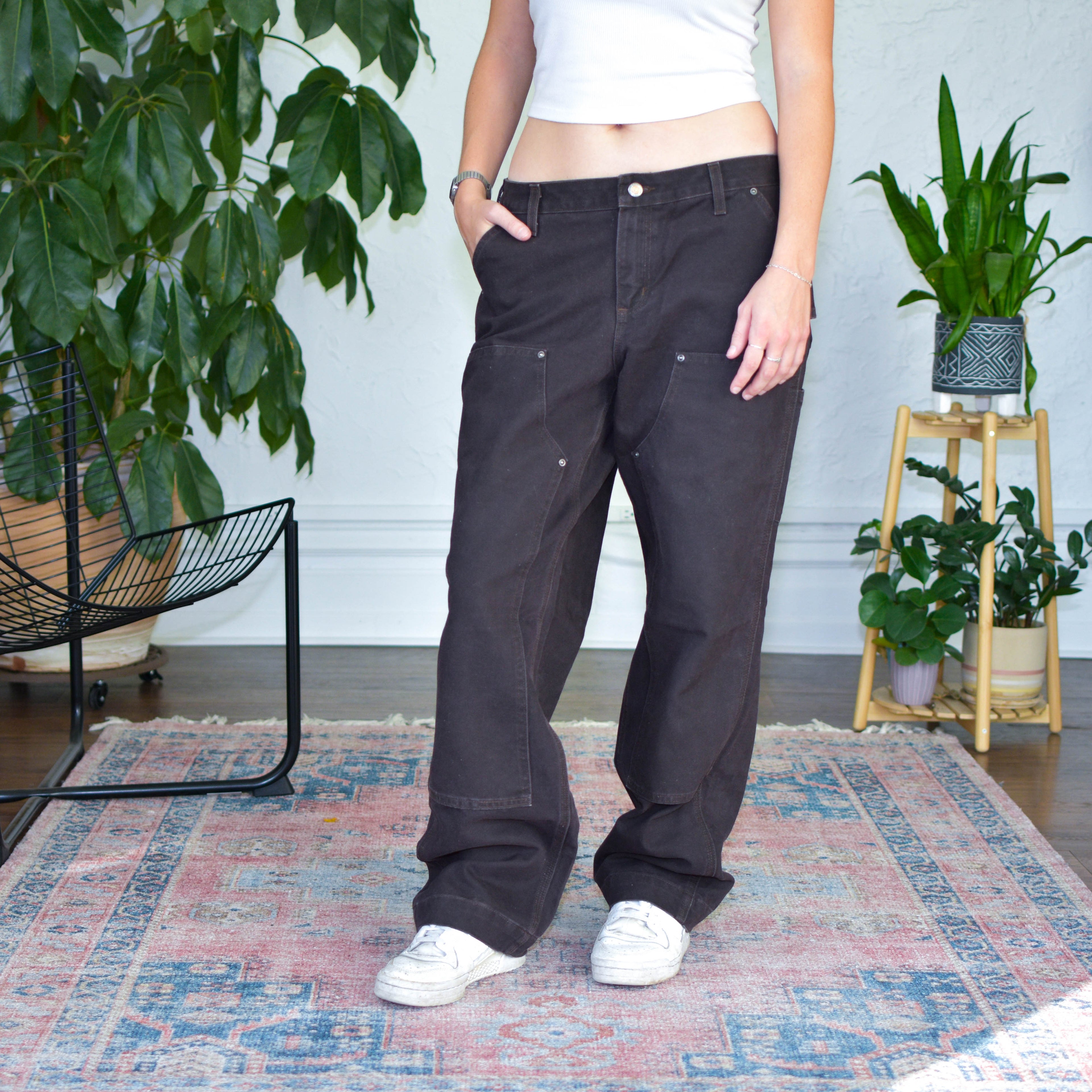 Vintage Femme Dark Brown Carhartt Double Knee Pants
