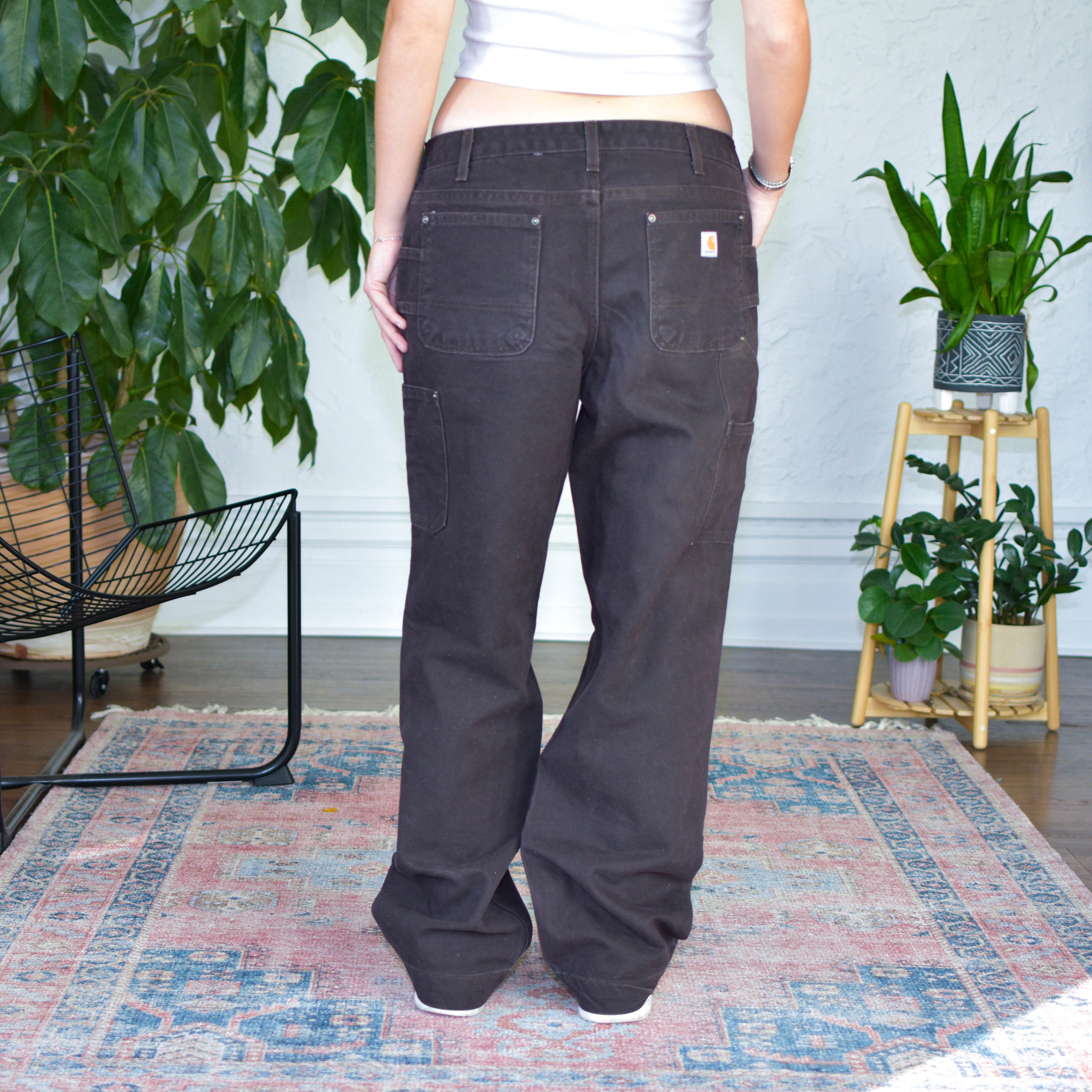 Vintage Femme Dark Brown Carhartt Double Knee Pants