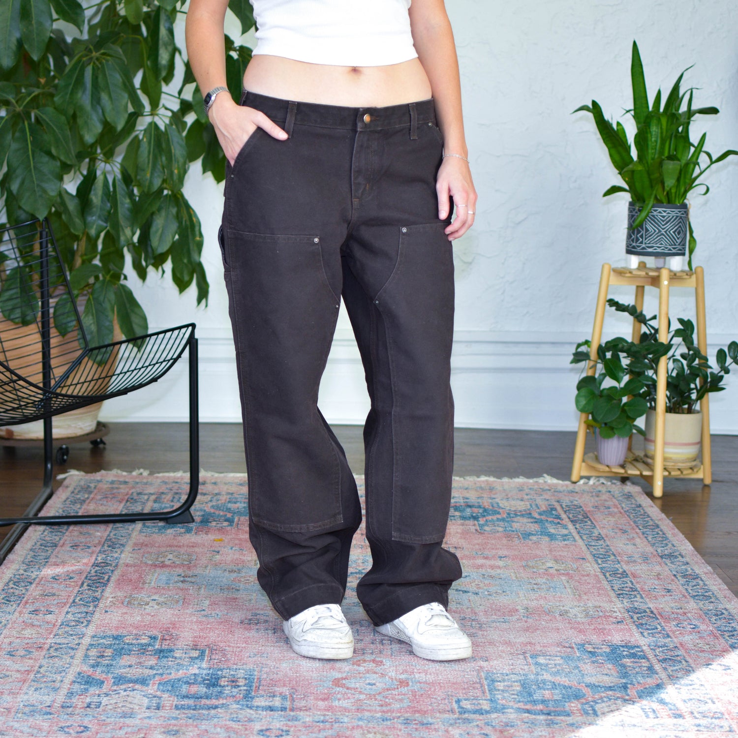 Vintage Femme Dark Brown Carhartt Double Knee Pants