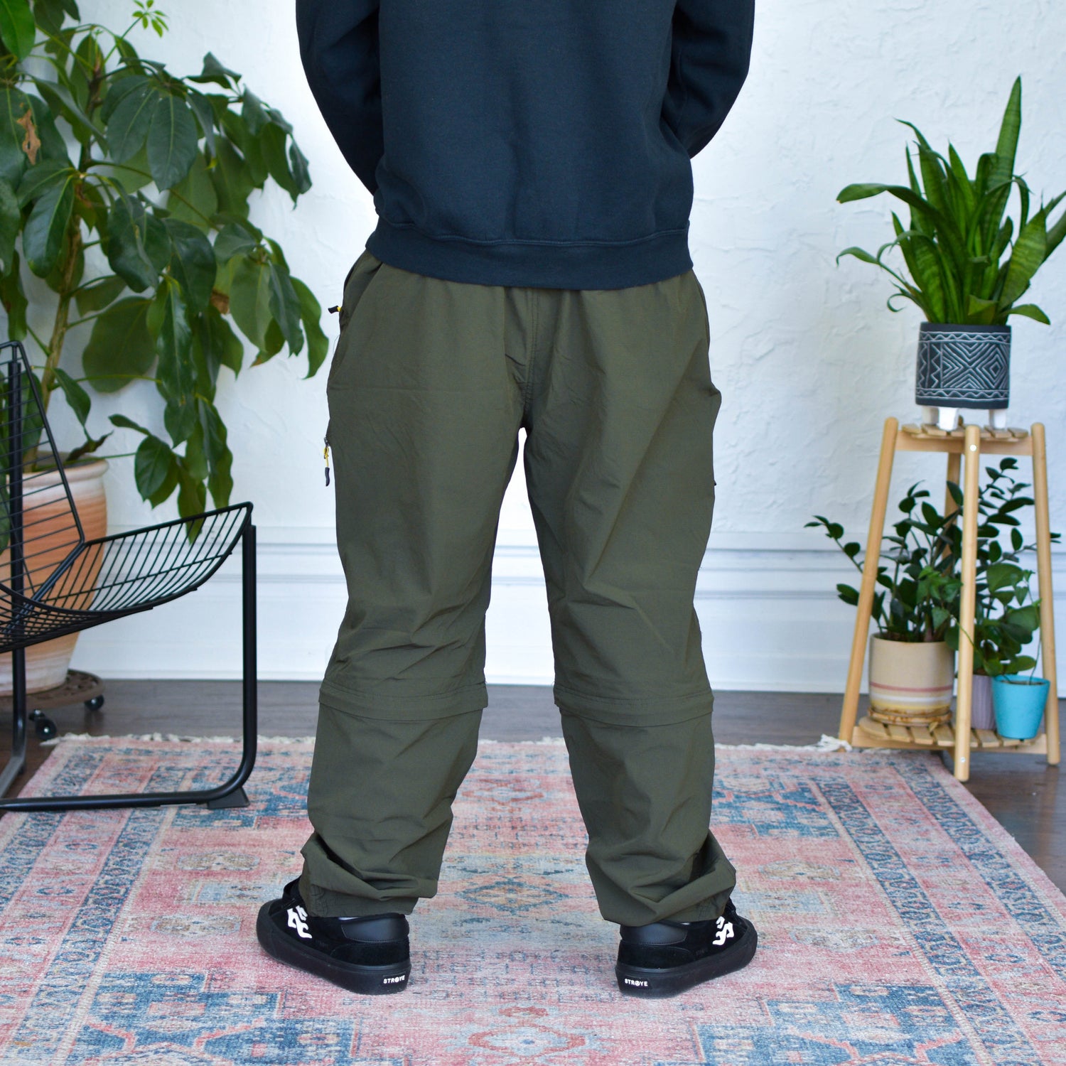 Y2K Olive Convertible Rip Stop Pants