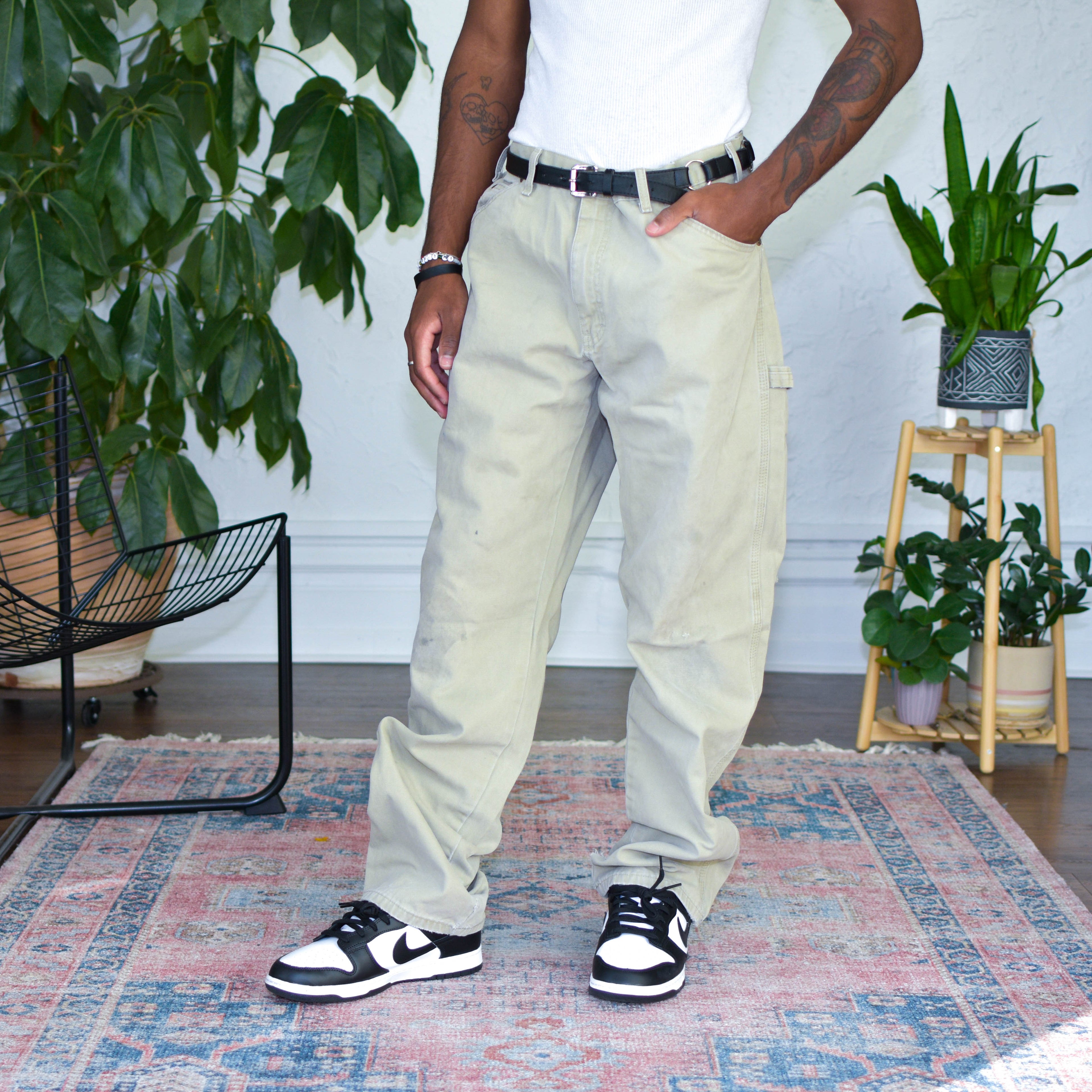 Vintage Distressed Carhartt Neutral Carpenter Pants