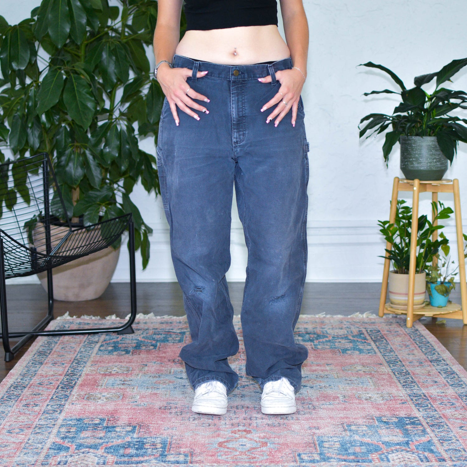 Vintage Carhartt Faded Navy Work Jeans