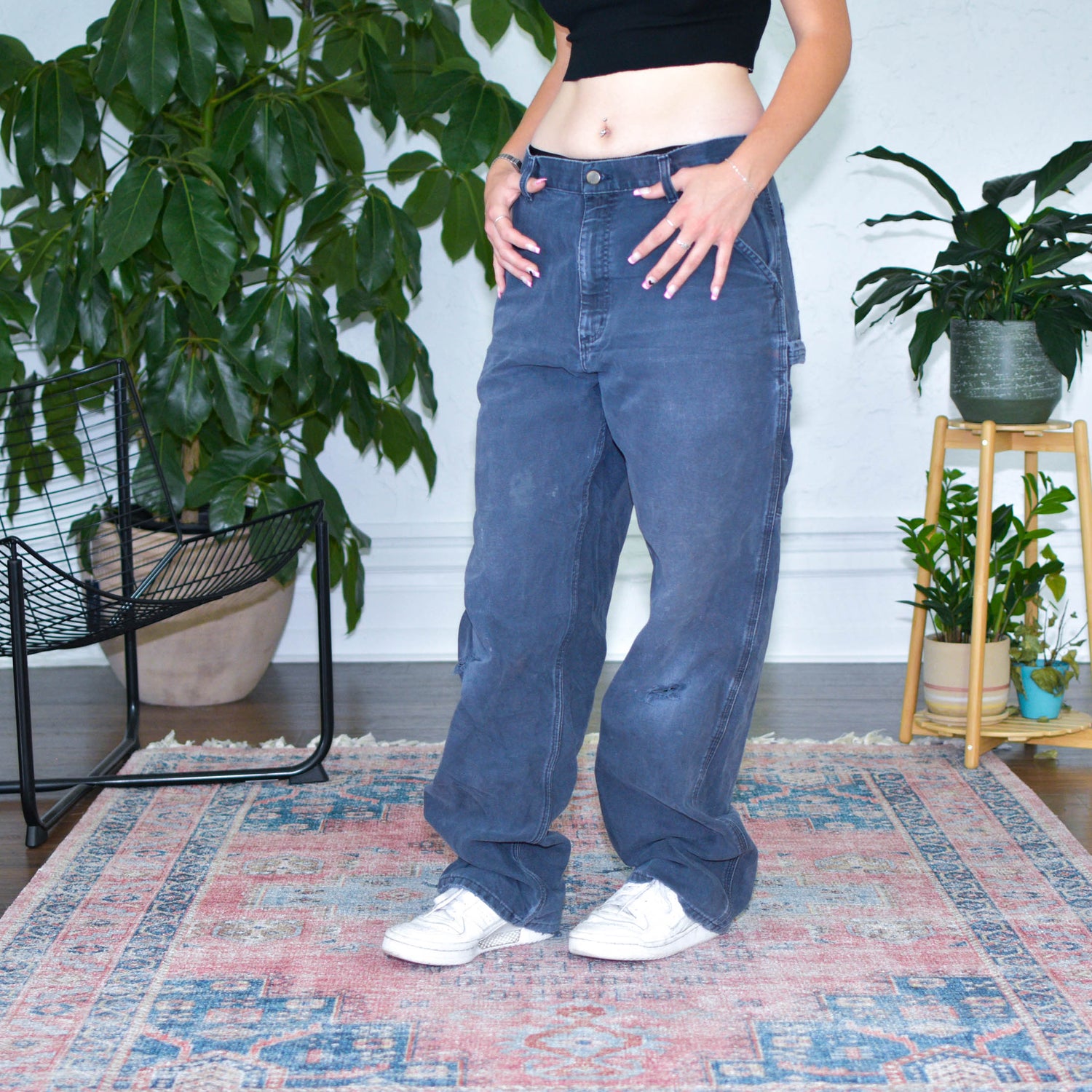 Vintage Carhartt Faded Navy Work Jeans