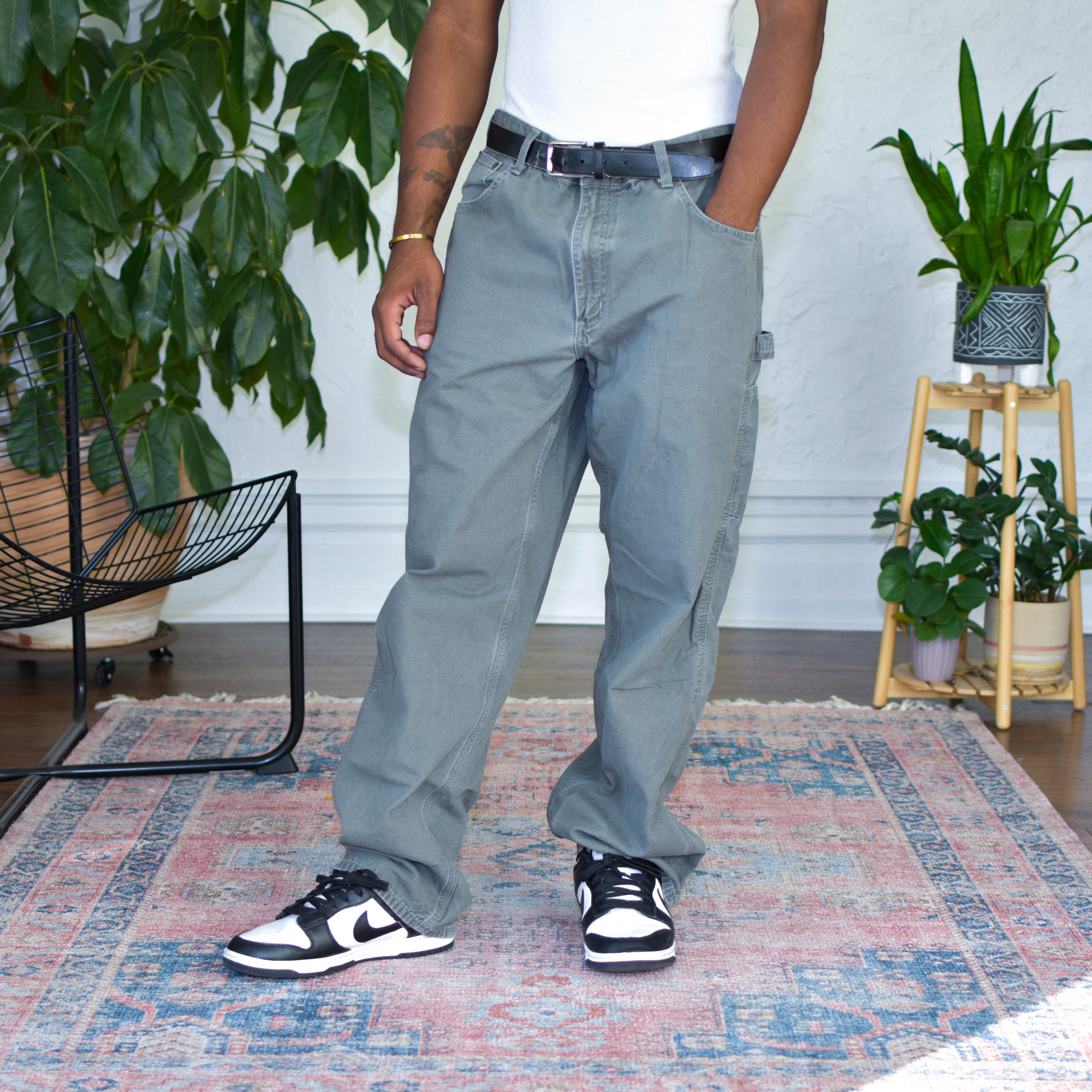 Vintage Carhartt Dark Olive Carpenter Pants