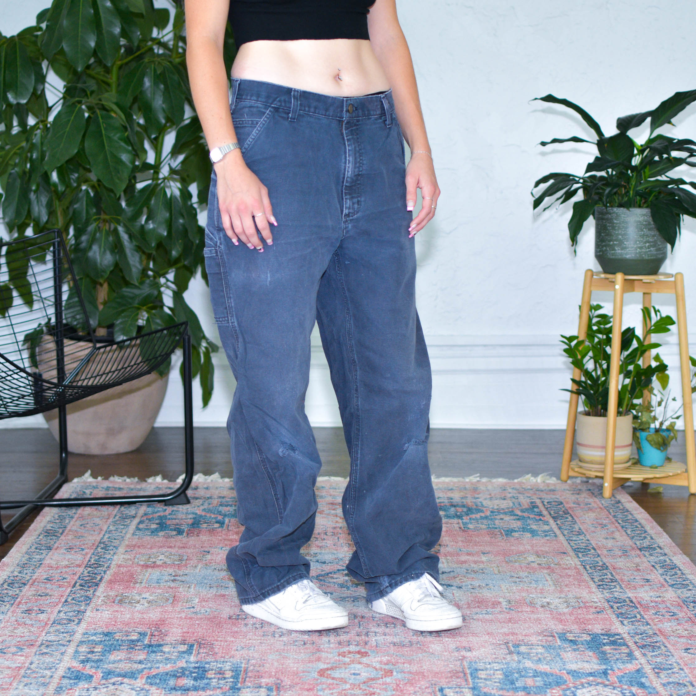 Vintage Carhartt Faded Navy Work Jeans