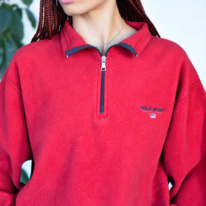 Vintage Polo Sport Adjustable Red Fleece