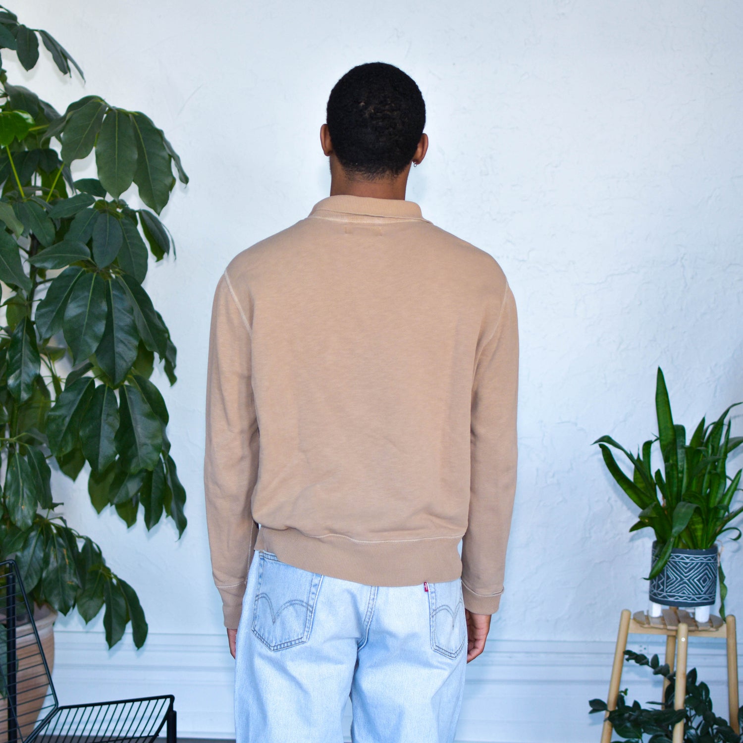 Vintage Polo Ralph Lauren Tan Quarter Button Up Sweater