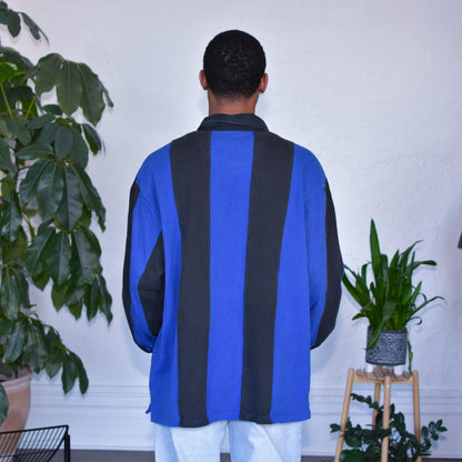 Vintage Polo Sport Black and Blue Rugby Shirt