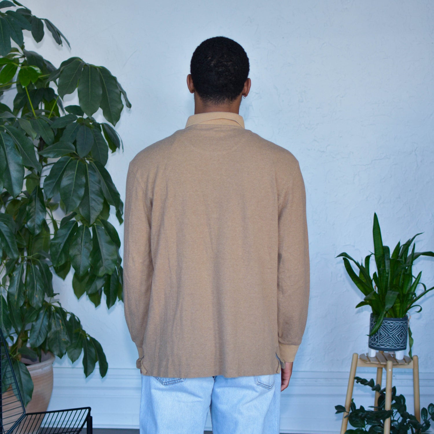 Vintage Polo Golf Ralph Lauren Tan Long Sleeve Polo Shirt