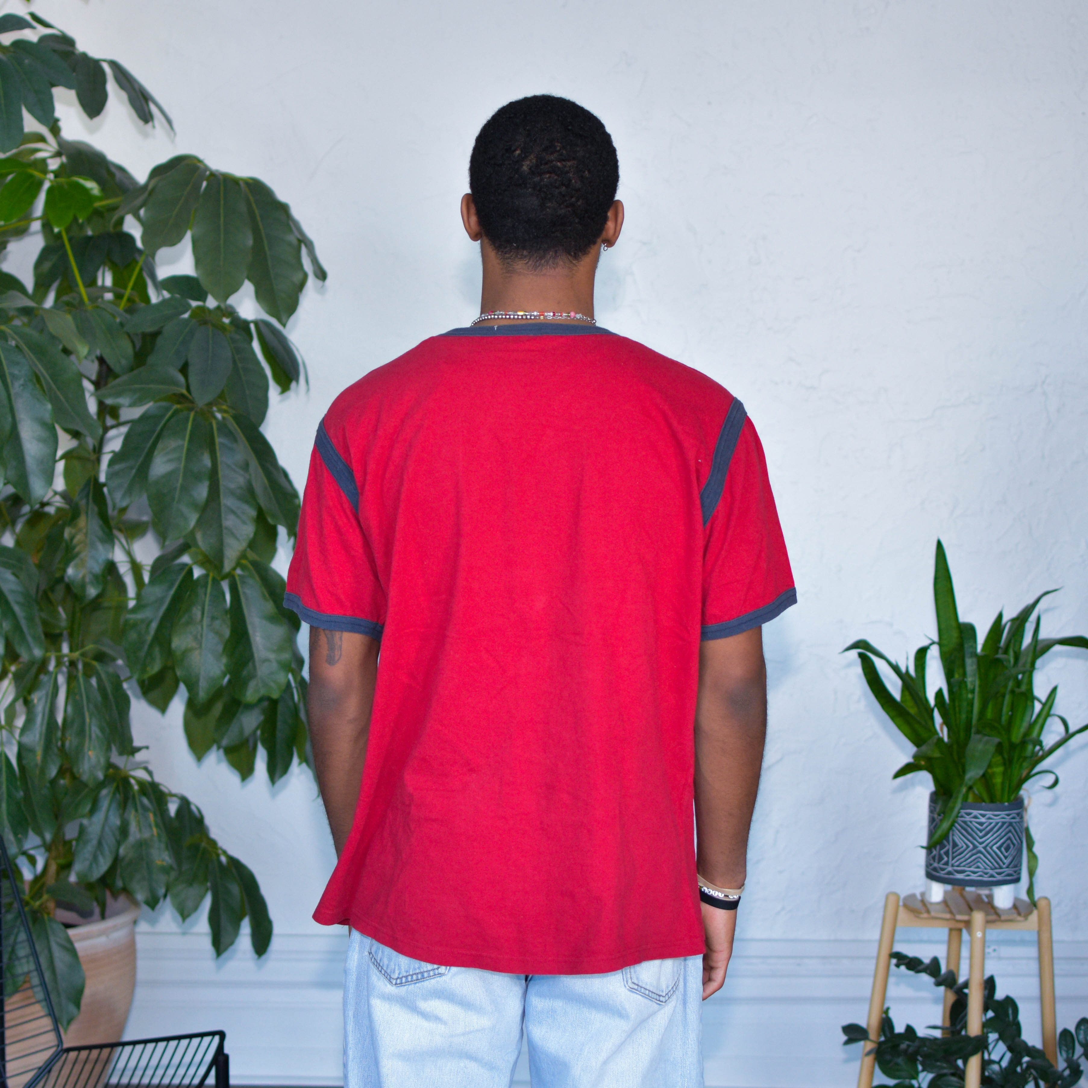 Y2K Polo Jeans Red Ringer T-Shirt
