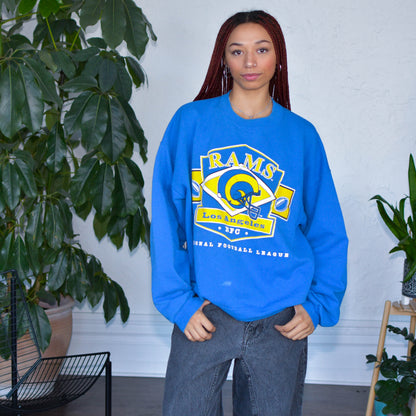 Vintage 90s Los Angeles Rams Blue Sweatshirt