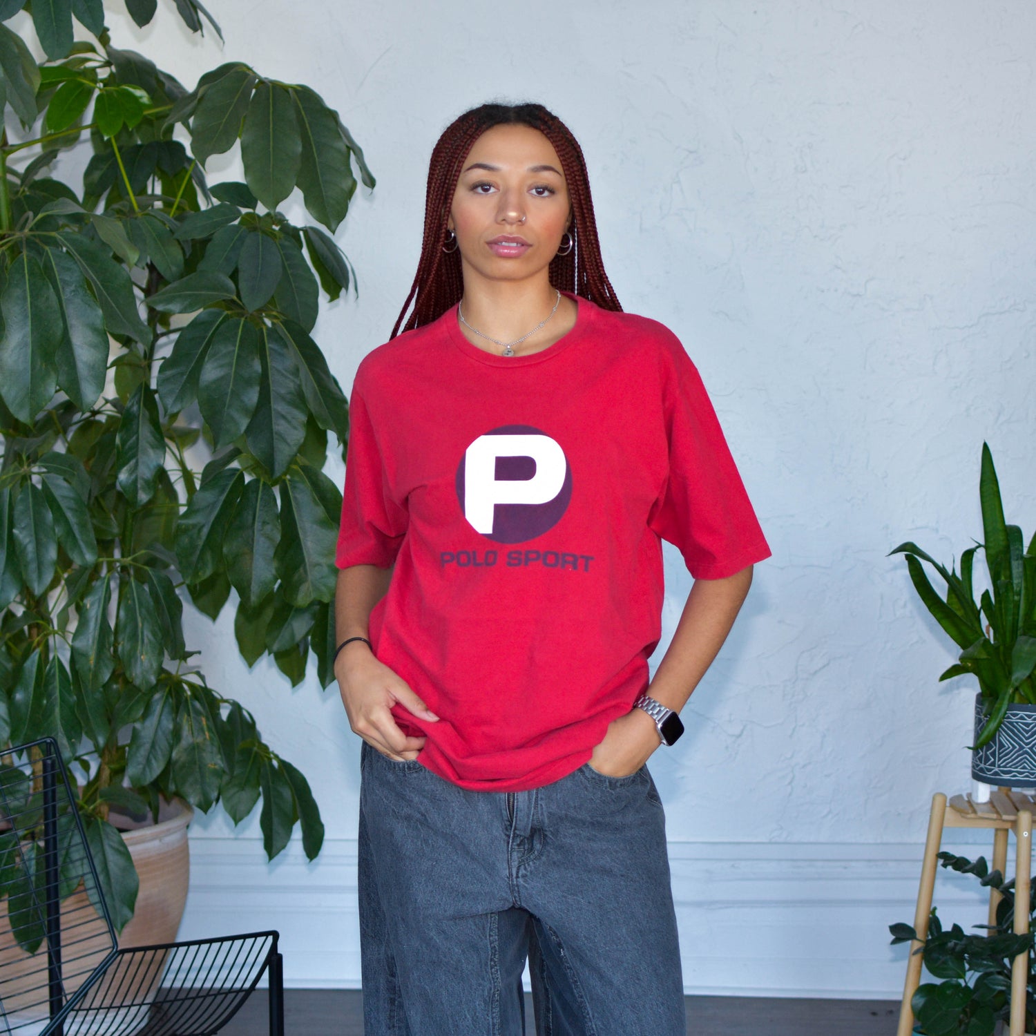 Vintage Polo Sport Red Logo T-Shirt