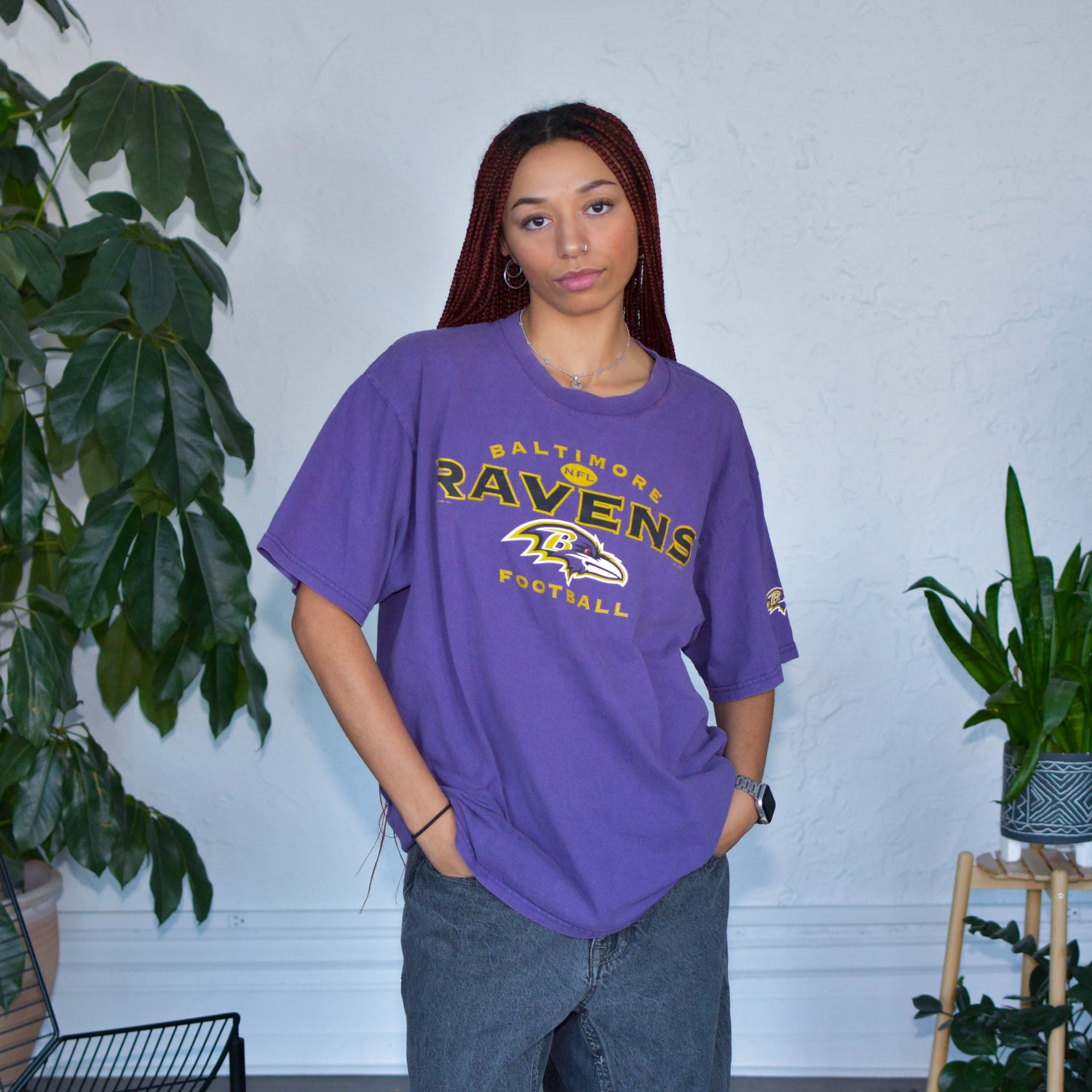Vintage Baltimore Ravens Purple Lee Sport T-Shirt