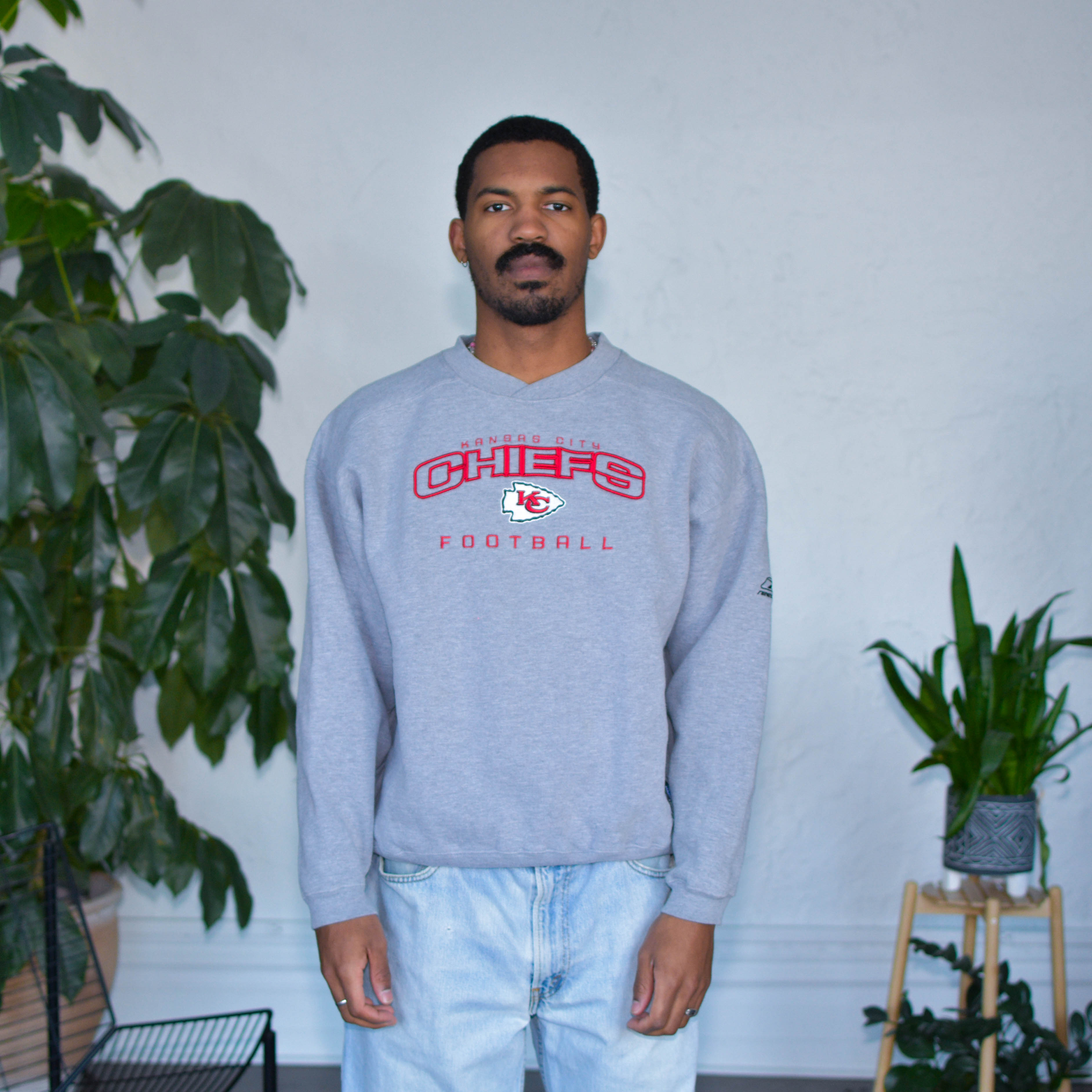 Vintage Kansas City Chiefs Gray Reebok Sweatshirt
