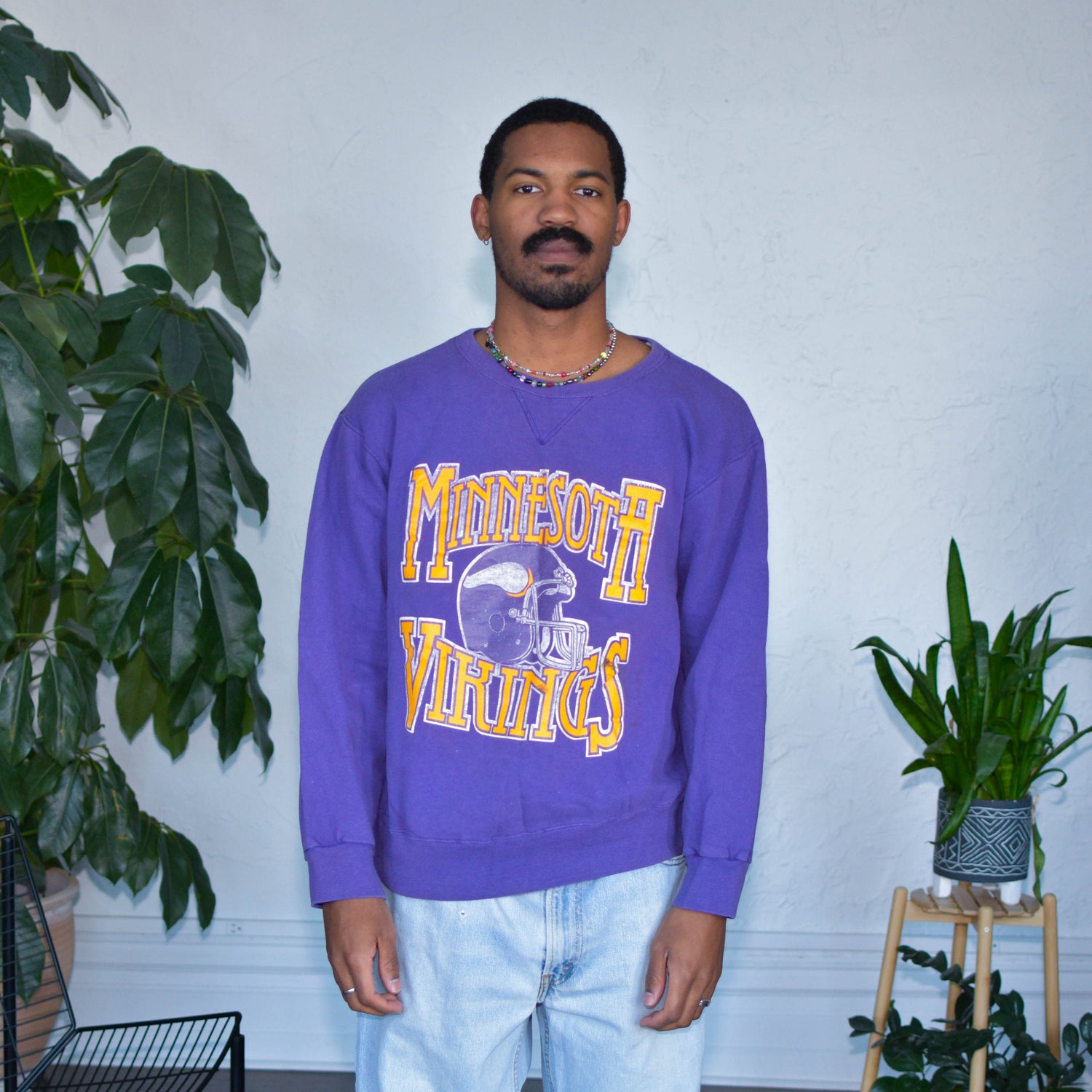 Vintage 80s Champion Minnesota Vikings Purple Sweatshirt
