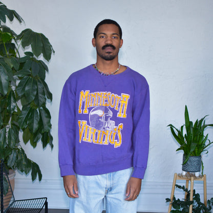 Vintage 80s Champion Minnesota Vikings Purple Sweatshirt
