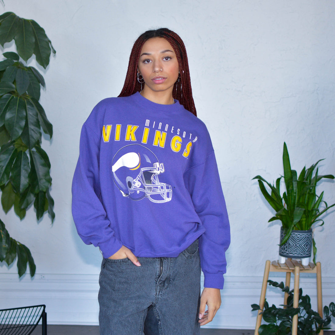 Vintage Minnesota Vikings Purple Sweatshirt