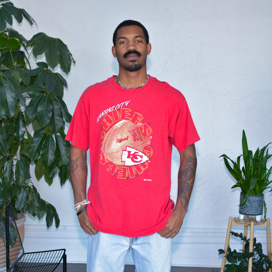 Vintage Kansas City Chiefs Red Graphic T-Shirt