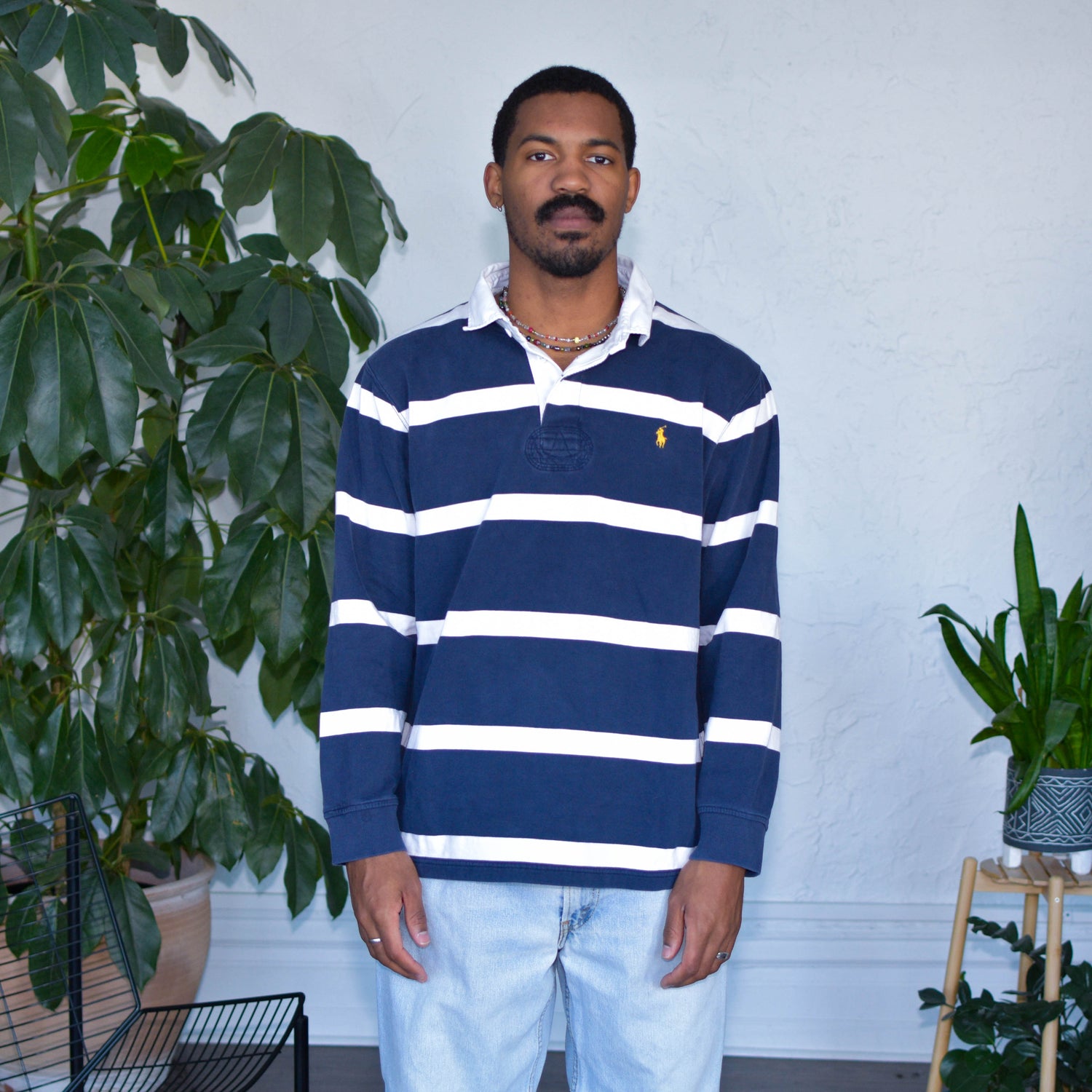 Vintage Polo Ralph Lauren Navy Rugby Shirt