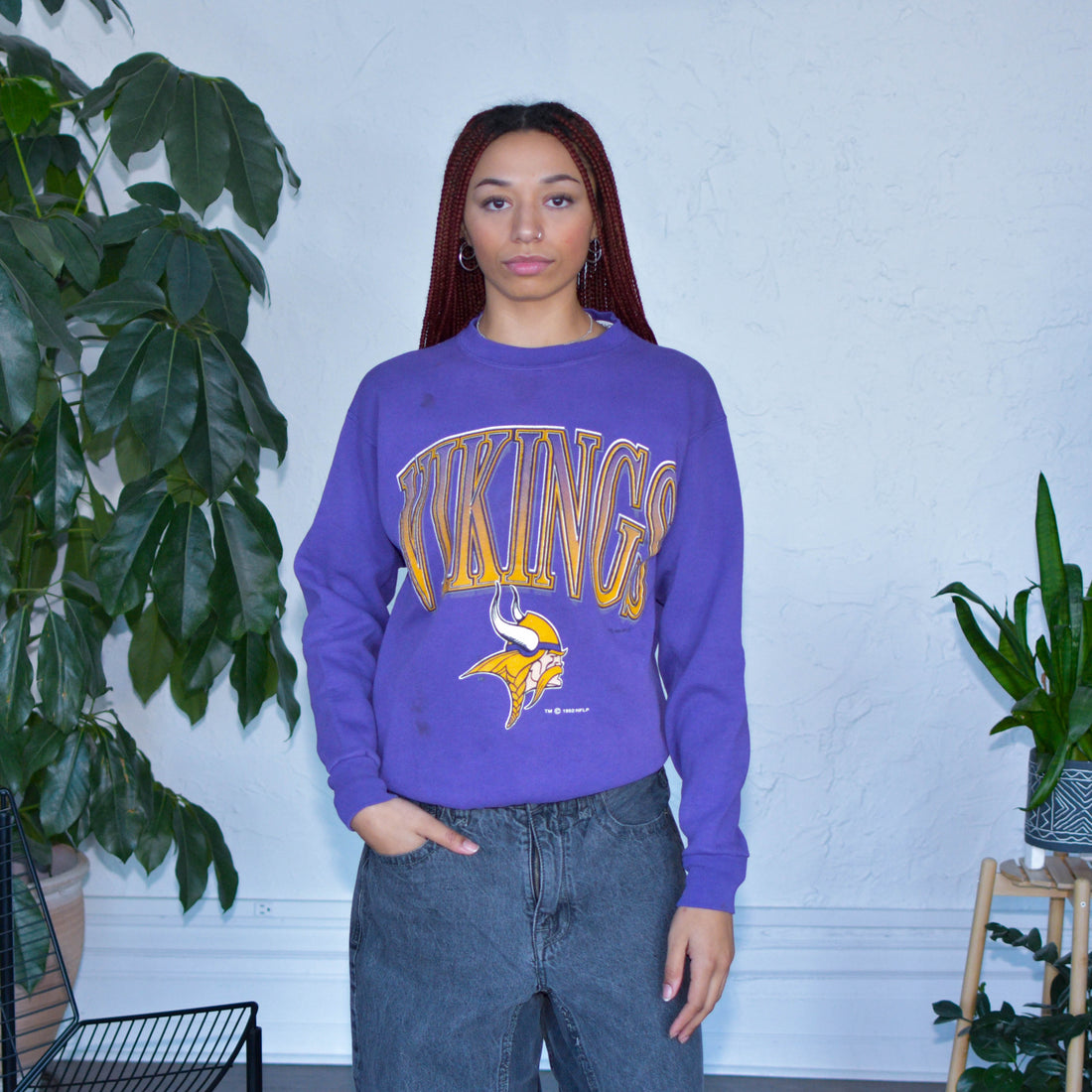Vintage 1992 Minnesota Vikings Purple Sweatshirt