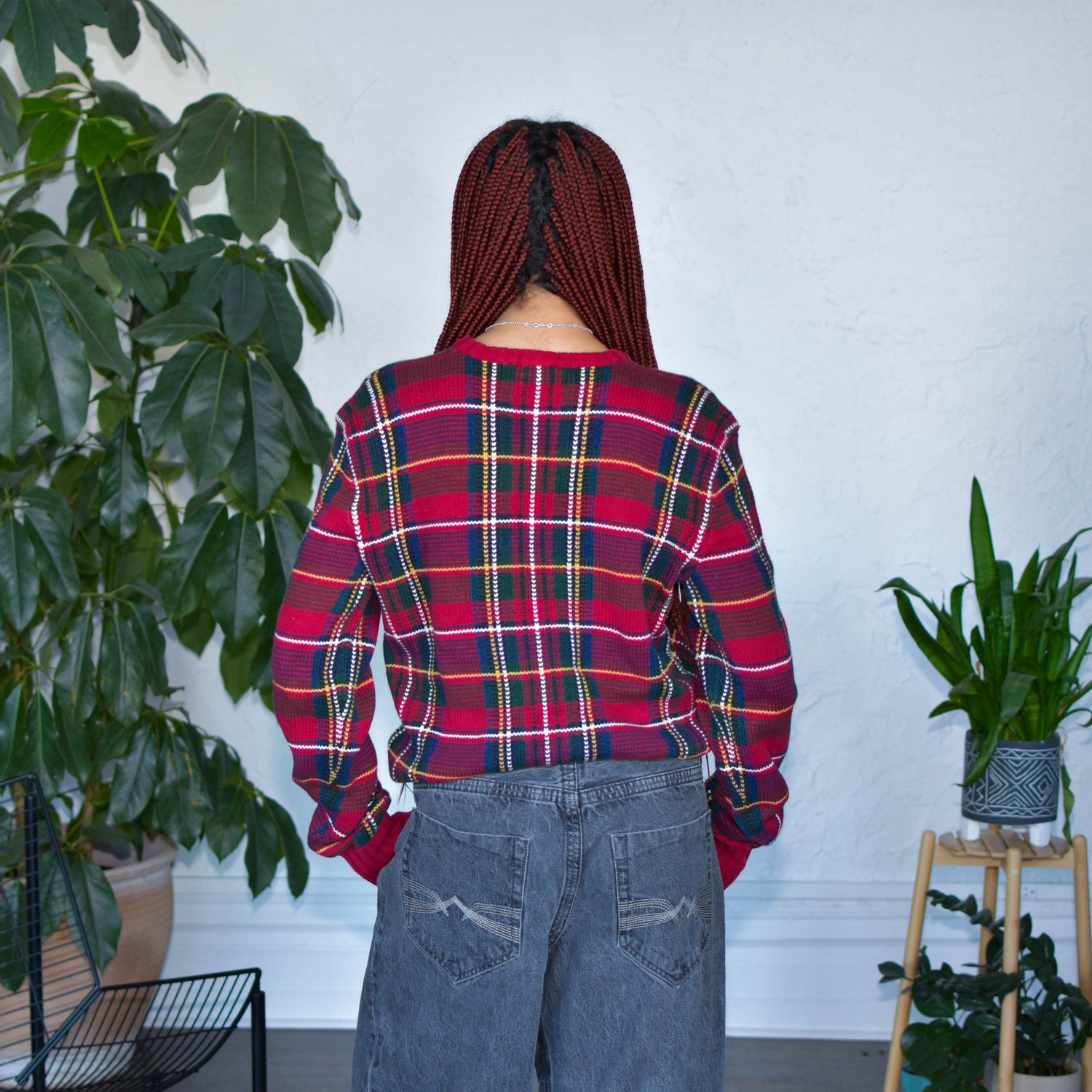 Y2K Polo Ralph Lauren Plaid Knit Sweater