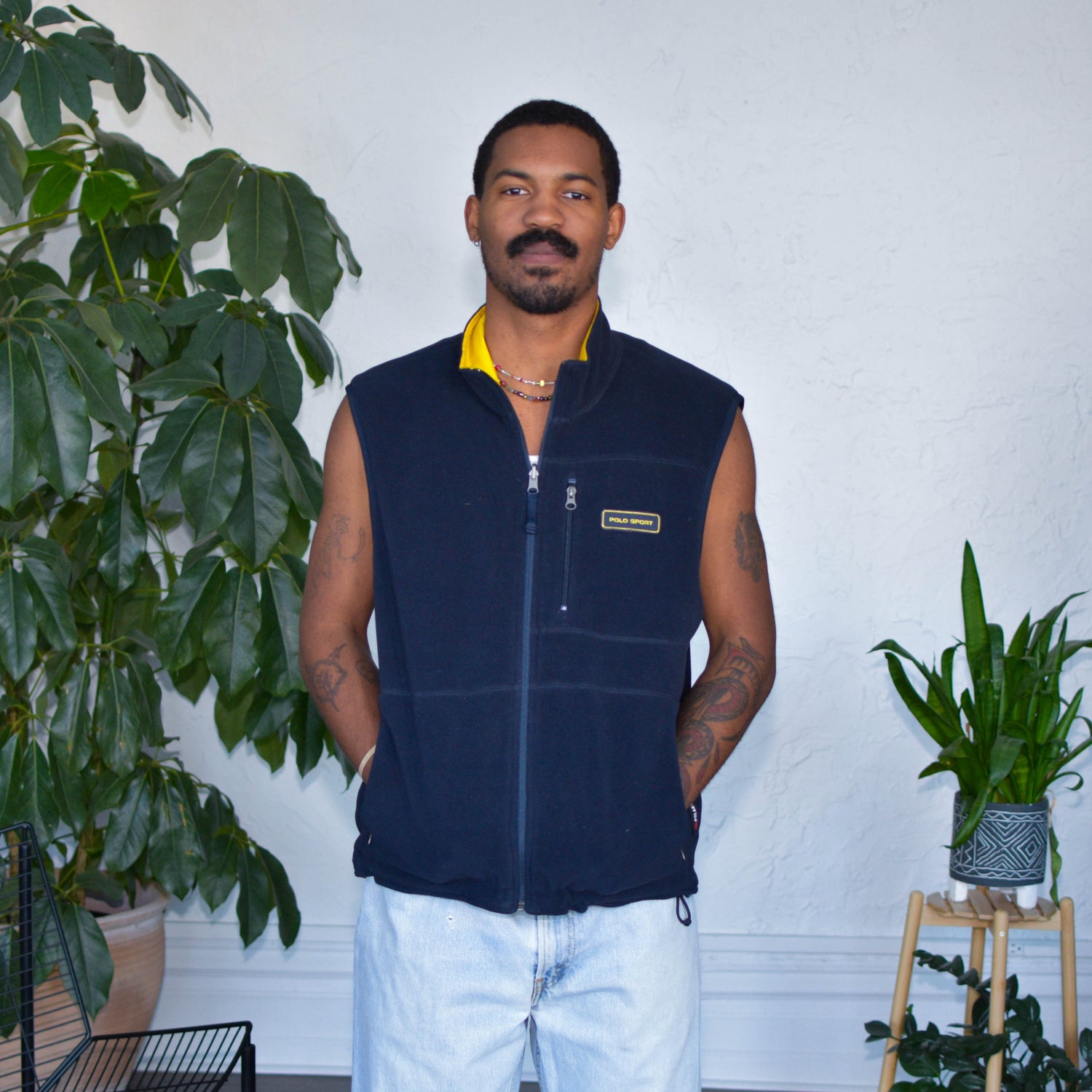 Y2K Polo Sport Reversible Fleece Athletic Vest