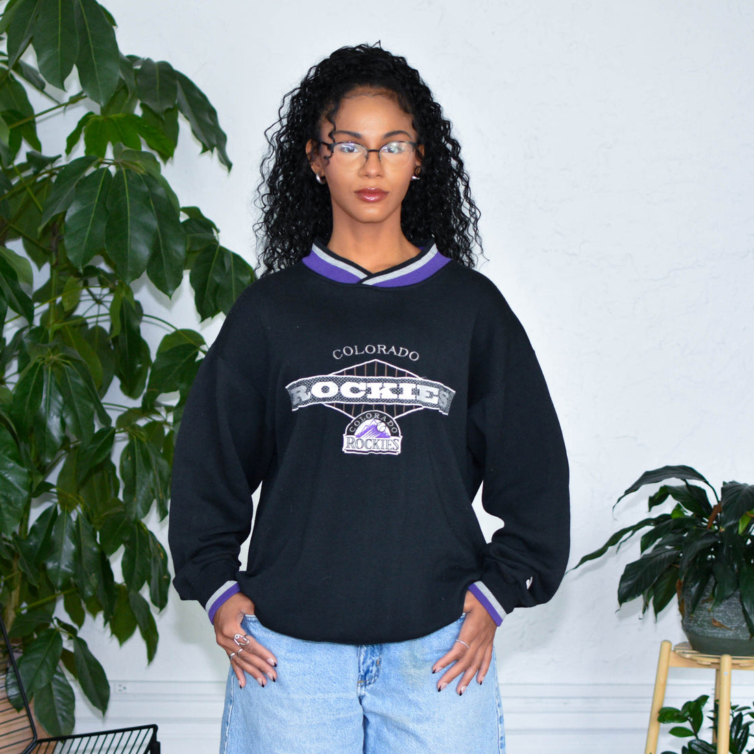Vintage Colorado Rockies Embroidered Crewneck