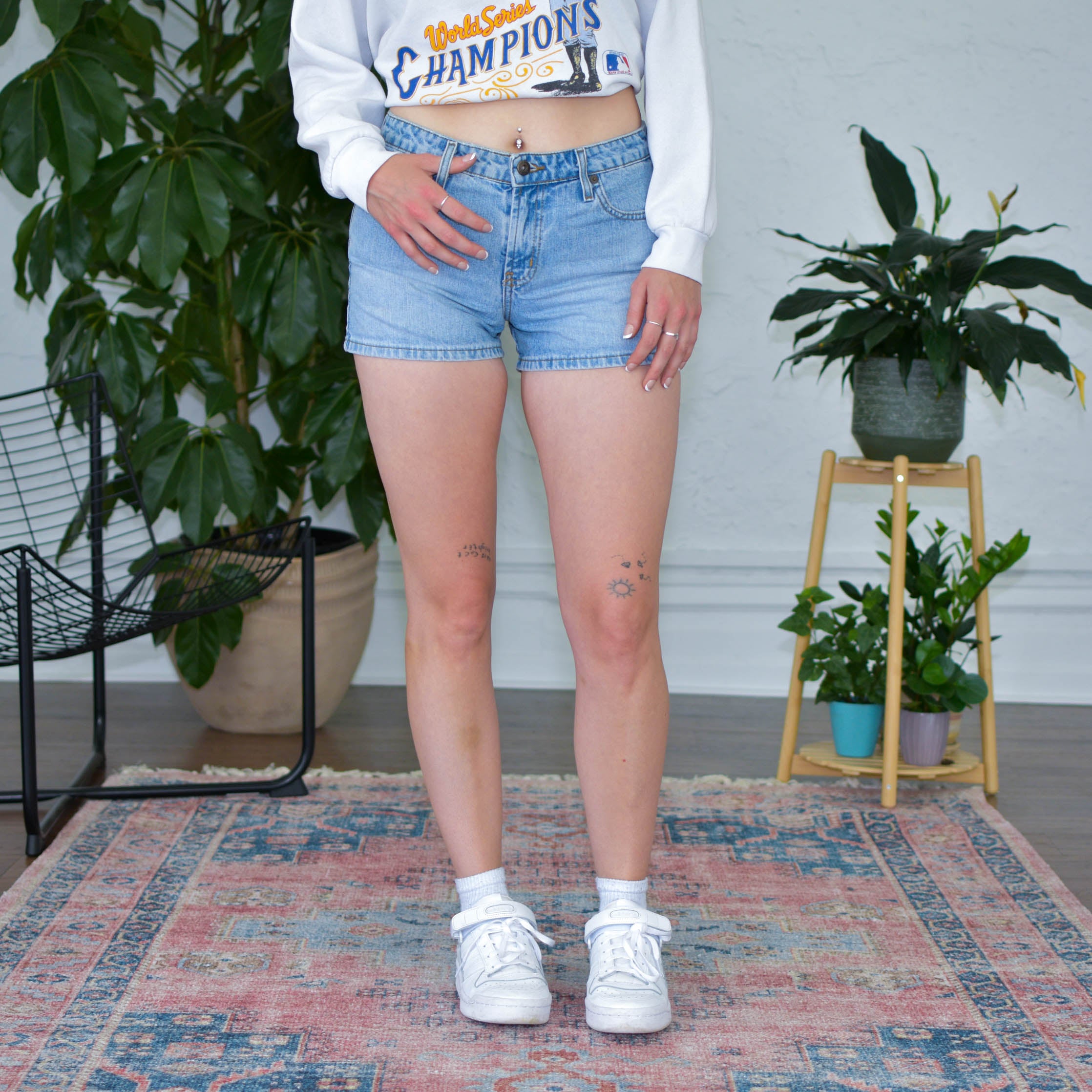 Y2k L.e.i. Light Wash Mini Denim Shorts