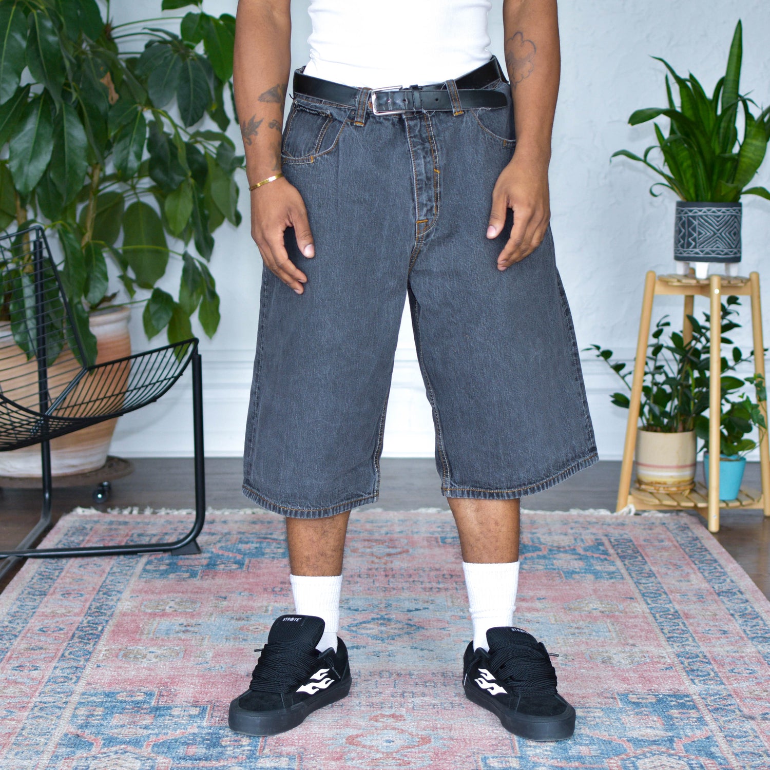 Vintage RocaWear Black Wash Jean Shorts