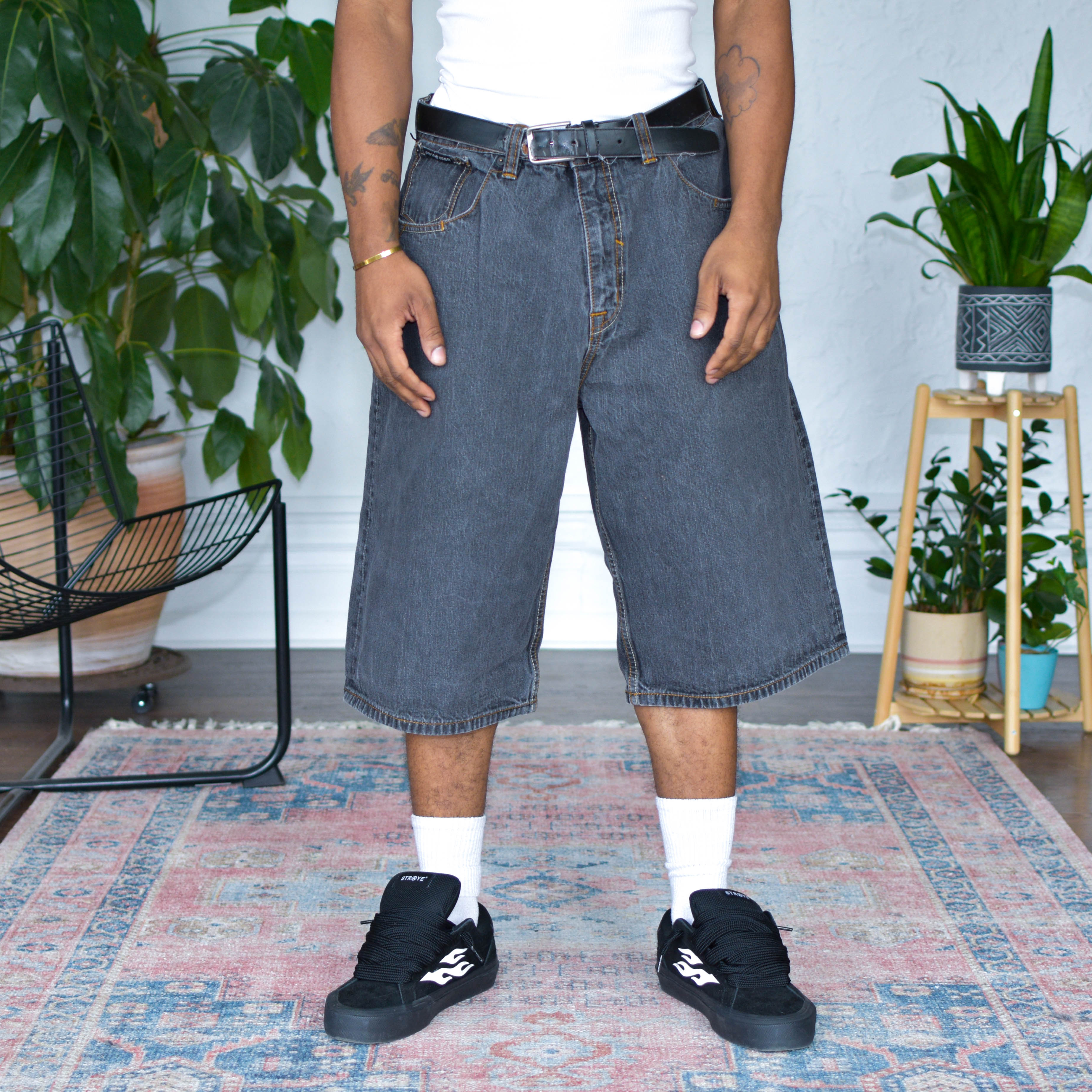 Vintage RocaWear Black Wash Jean Shorts