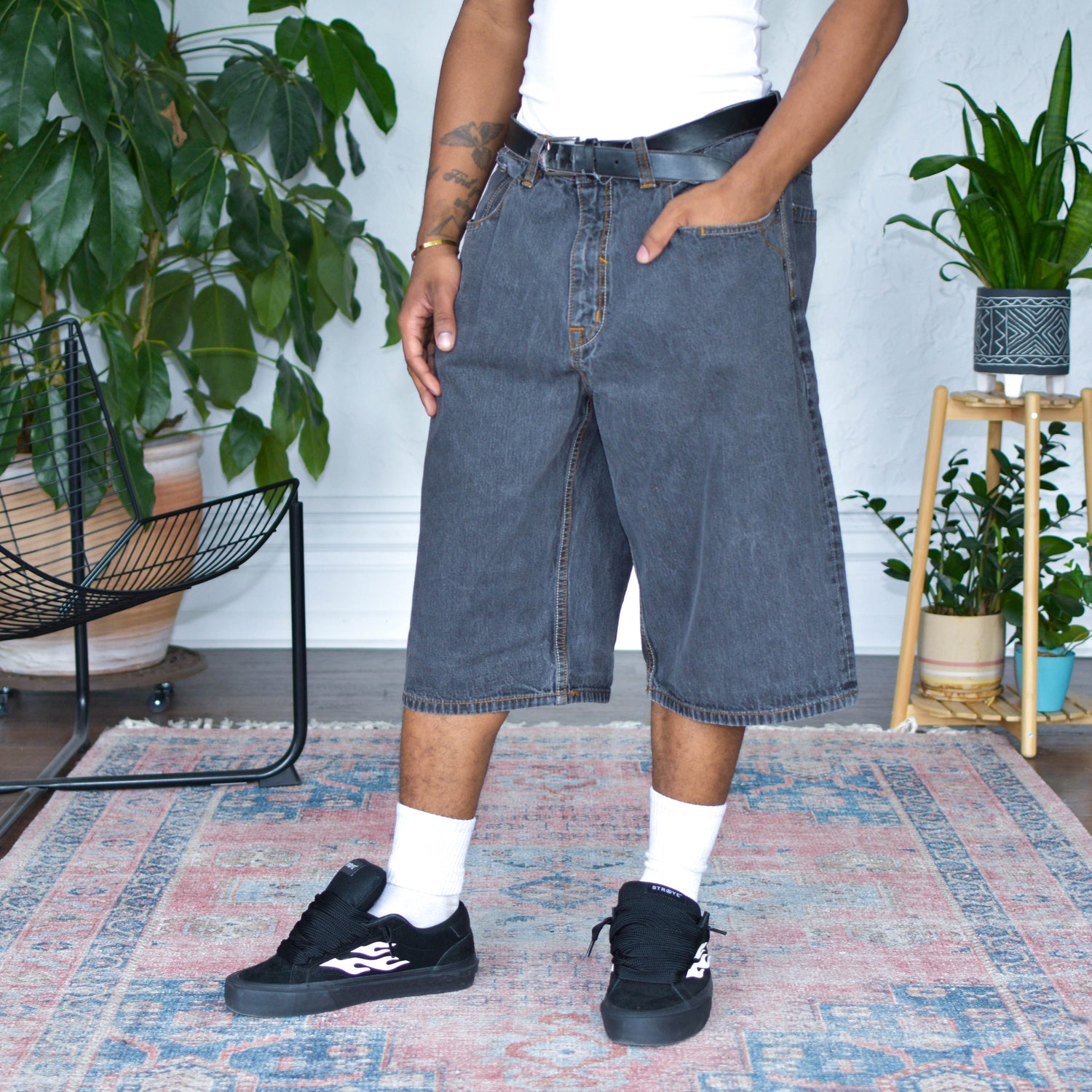 Vintage RocaWear Black Wash Jean Shorts
