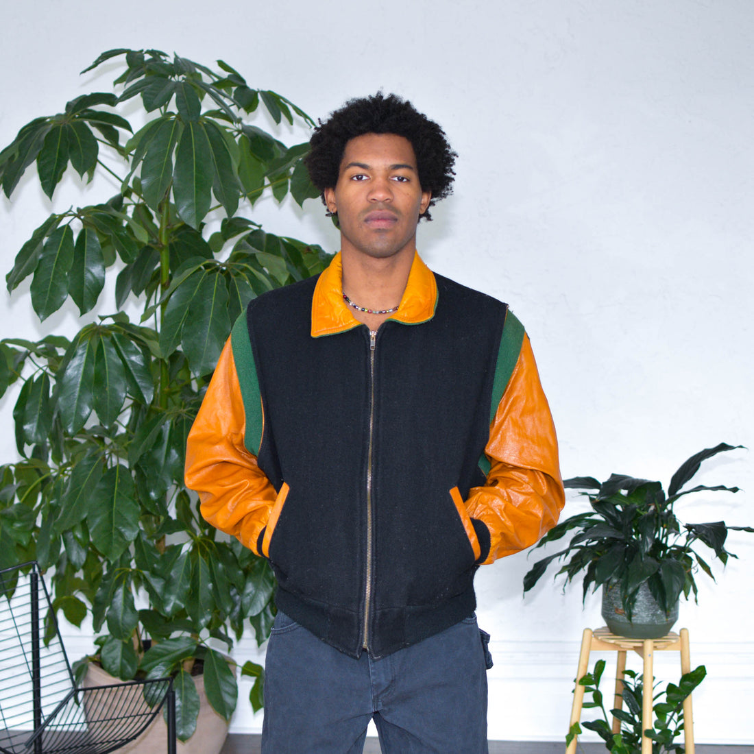 Vintage 90s Reed Sportswear Quilted Letterman Jacket