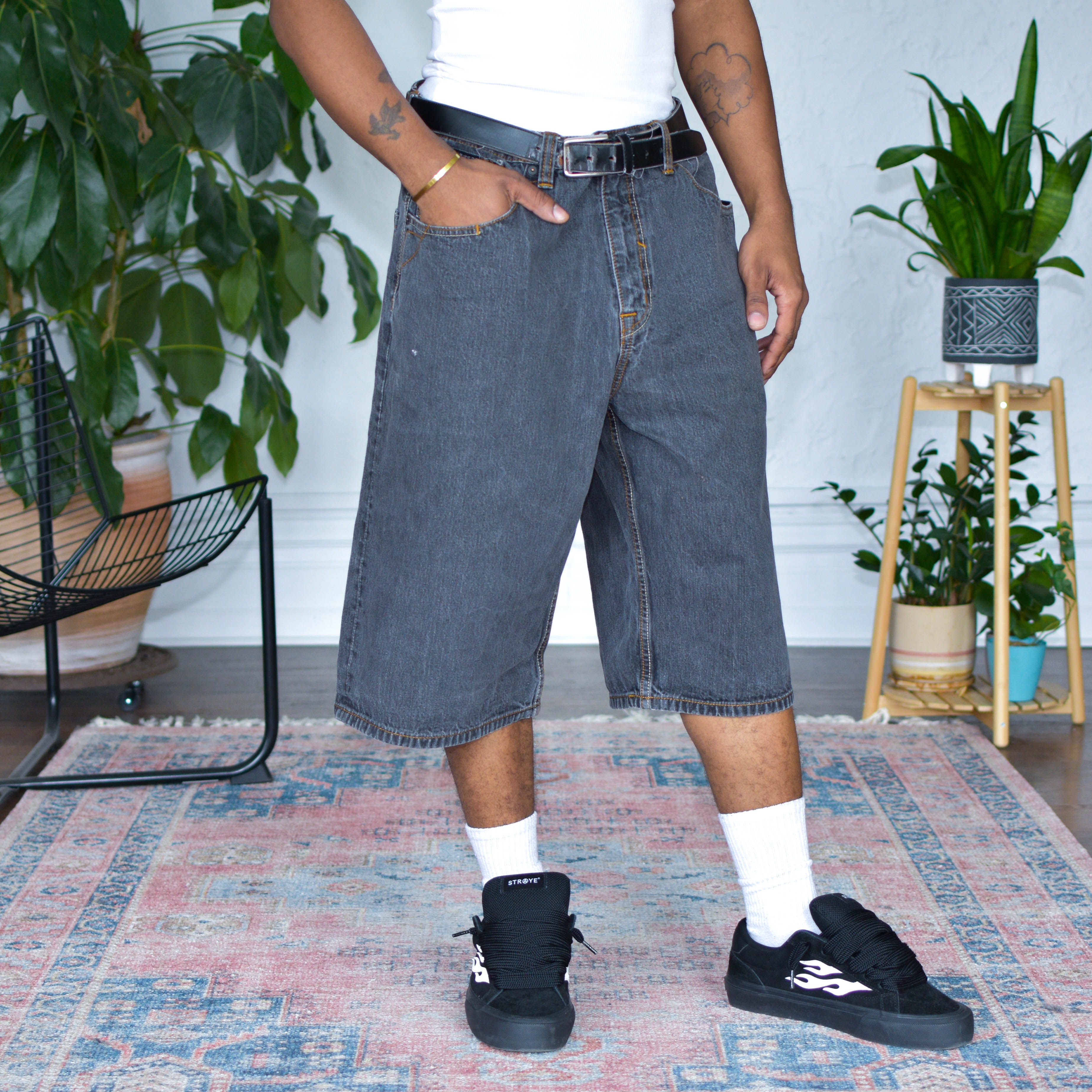 Vintage RocaWear Black Wash Jean Shorts