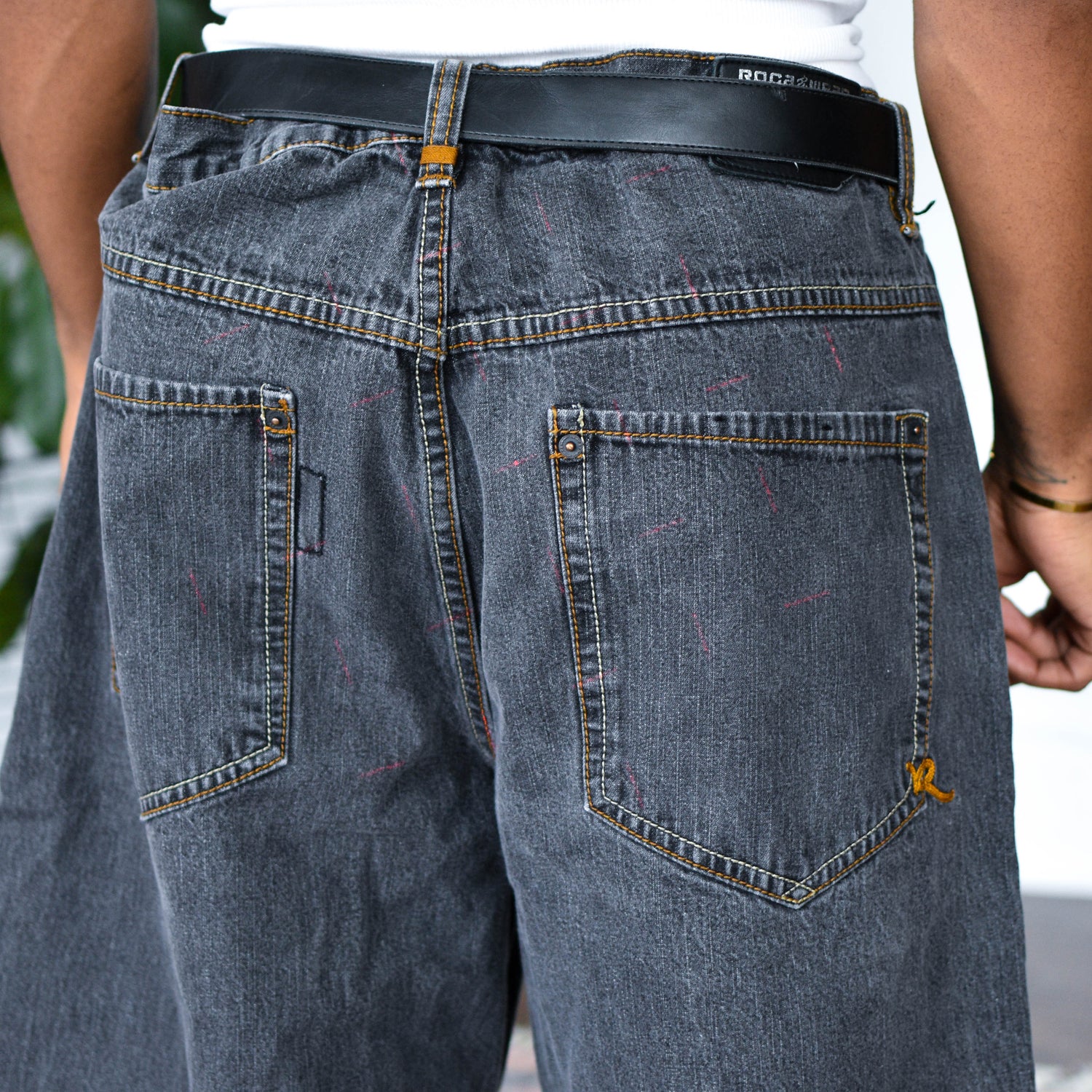Vintage RocaWear Black Wash Jean Shorts