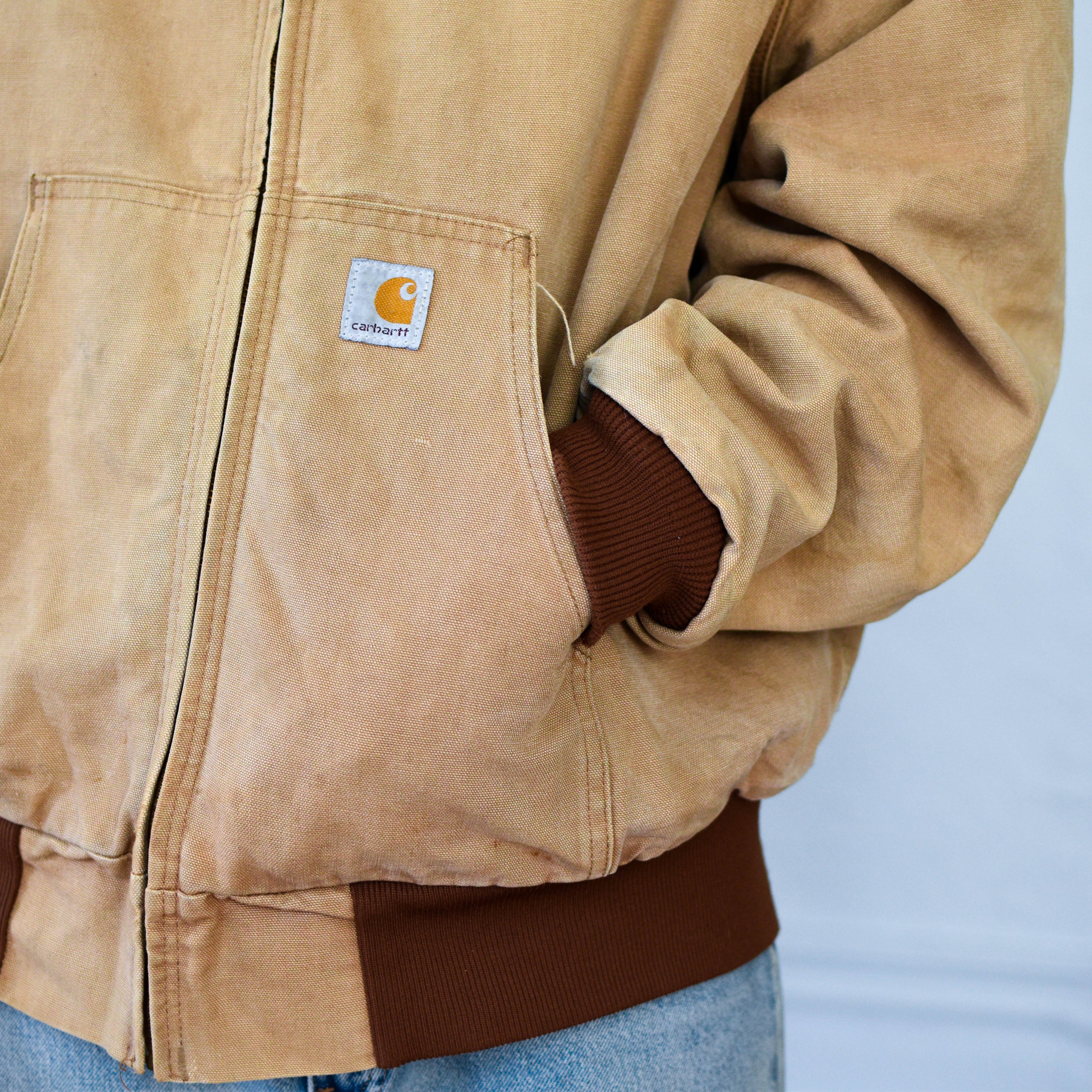 Vintage Carhartt Brown Lined Hooded Jacket