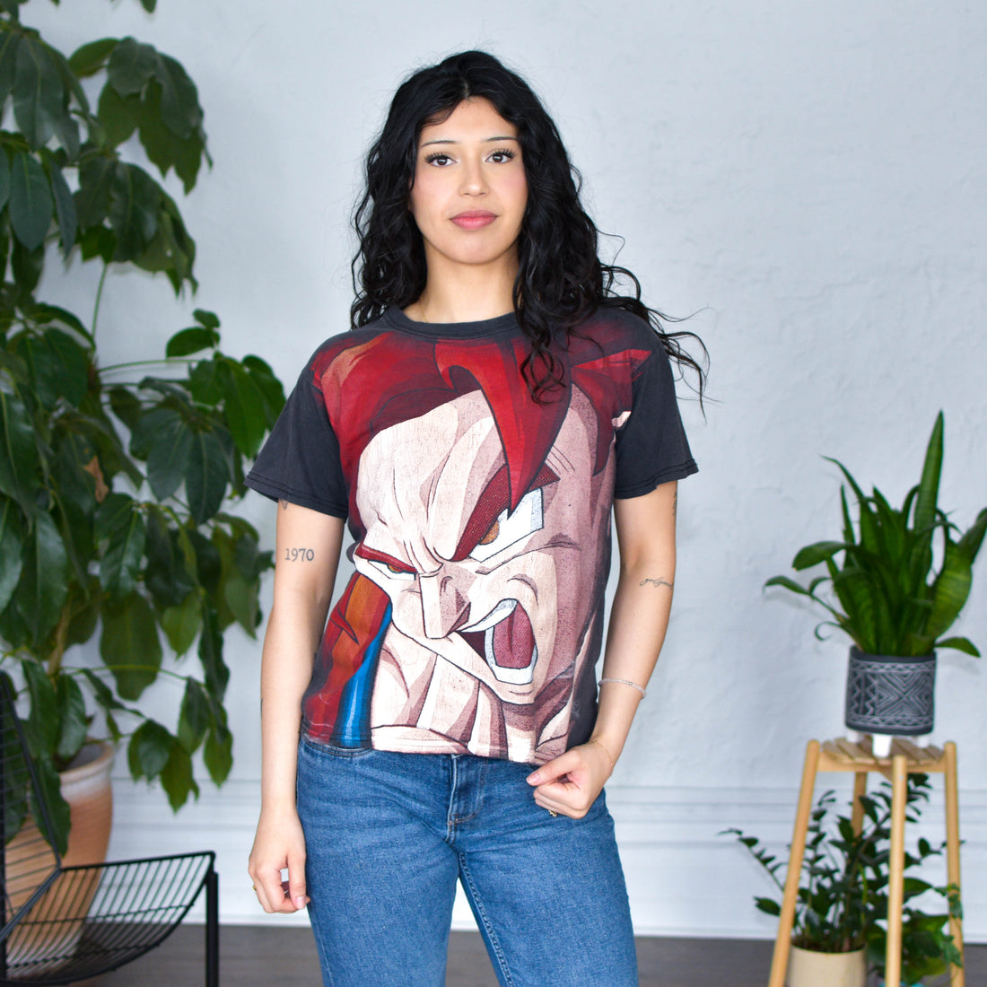 Vintage AOP Super Saiyan God Goku T-Shirt
