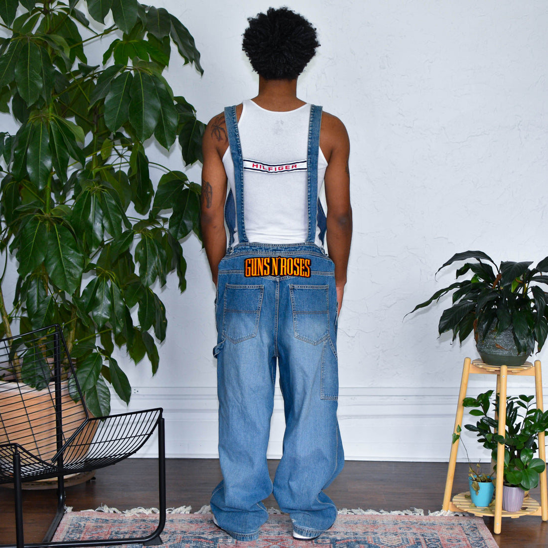 Vintage Tommy Hilfiger Guns & Roses Patch Overalls