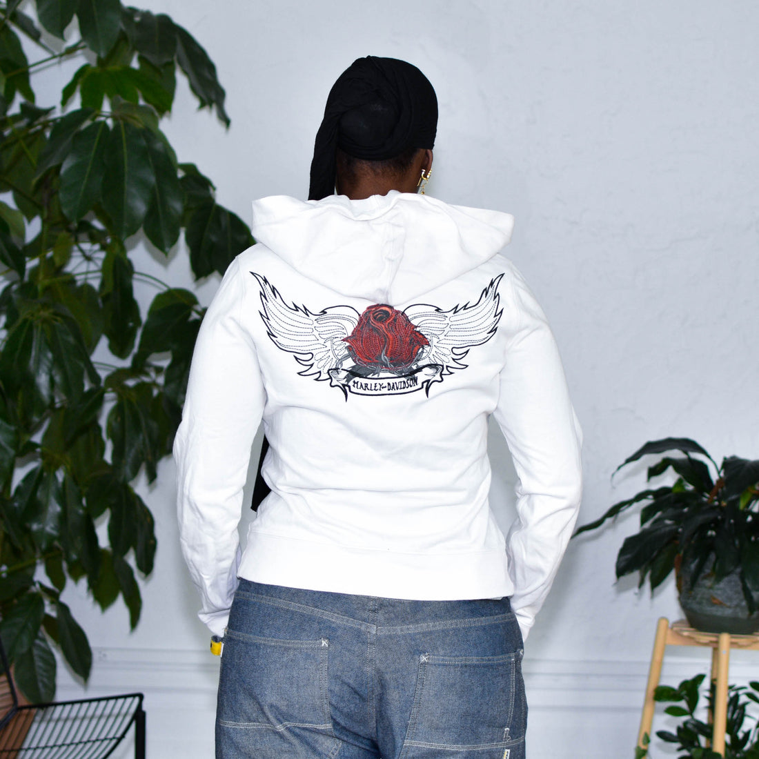 Y2k Harley Davidson Graphic Femme Zip Up