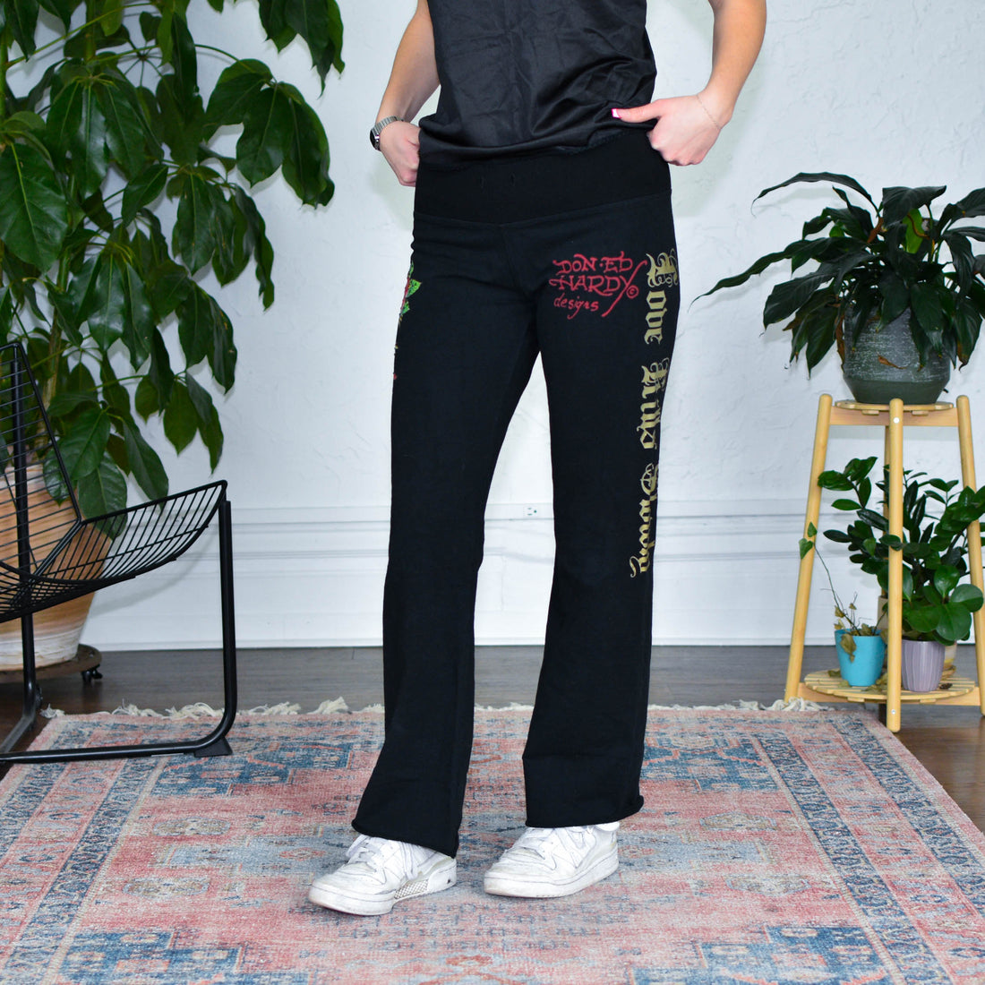 Y2k Ed Hardy Flare Sweatpants