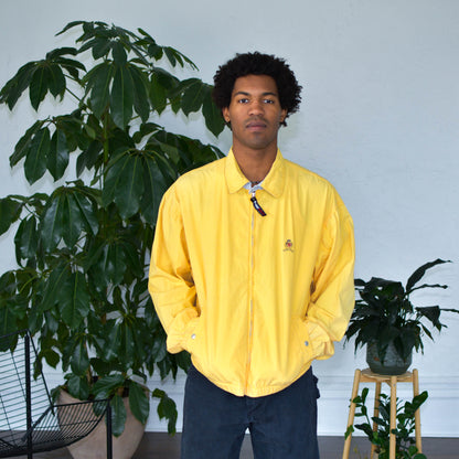 Vintage 90s Tommy Hilfiger Yellow Harrington Jacket