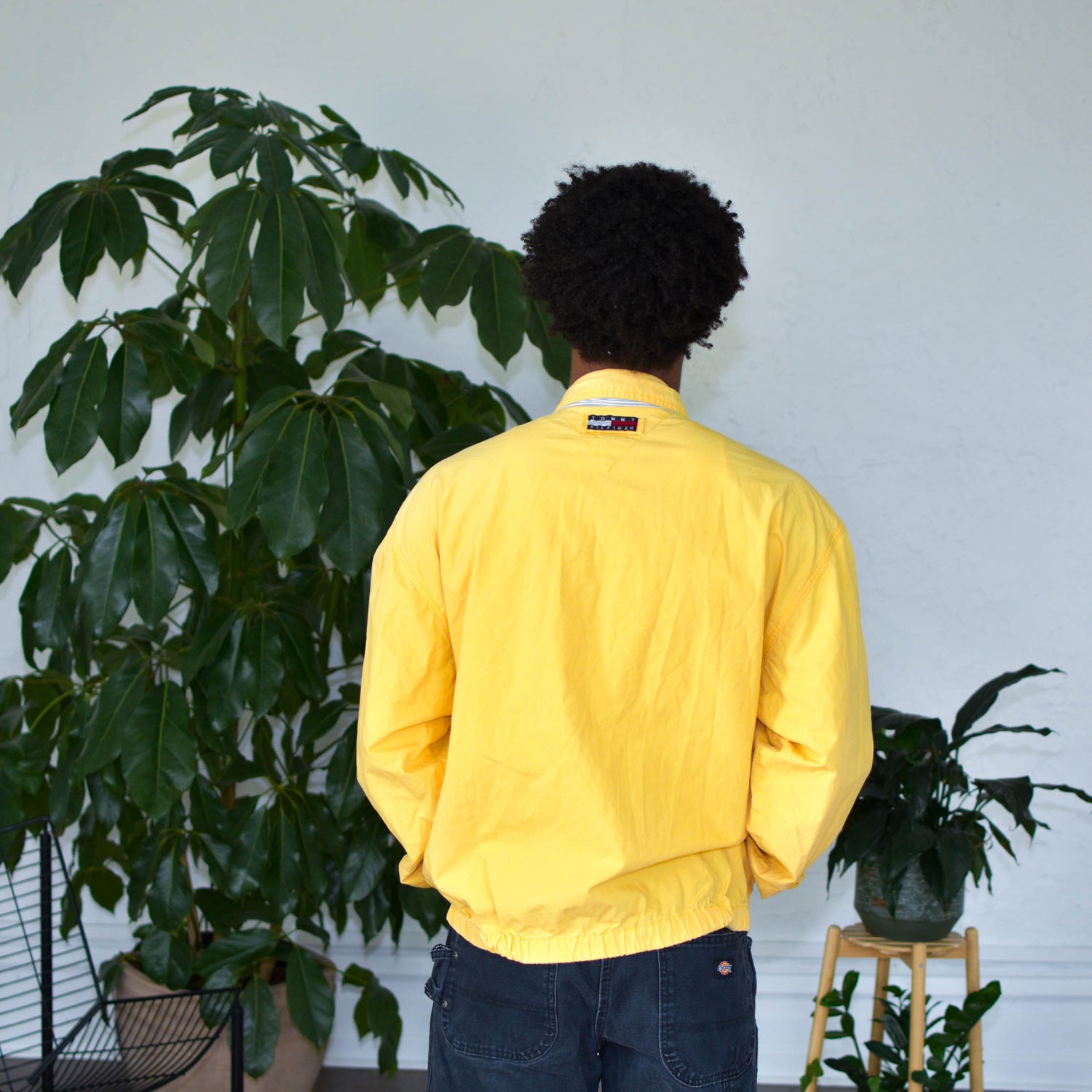 Vintage 90s Tommy Hilfiger Yellow Harrington Jacket